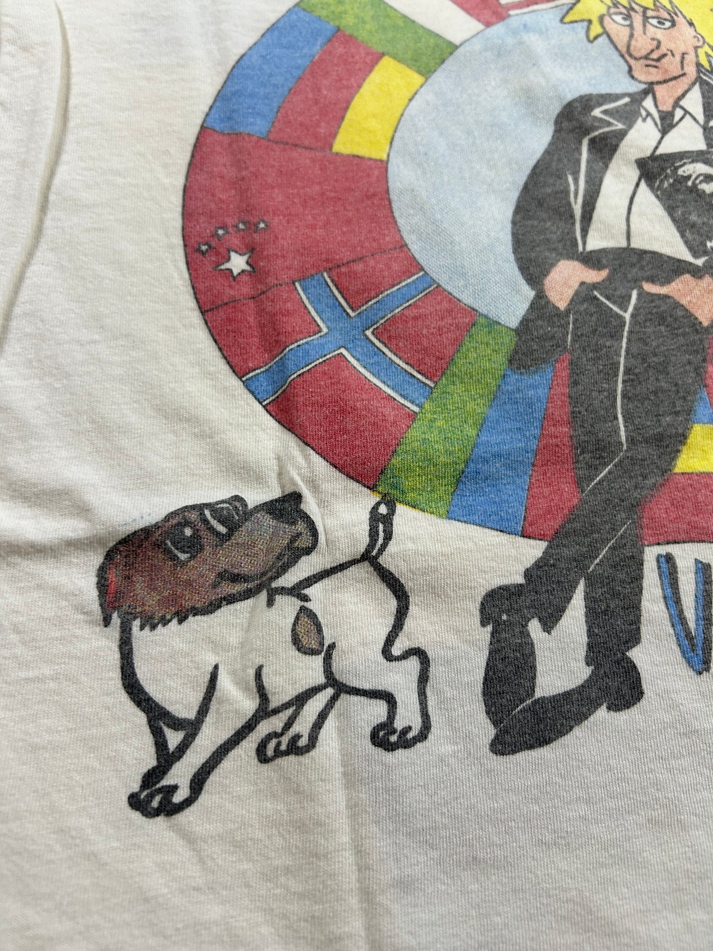 Vintage 1991 Rod Stewart Vagabond Heart Tour 1991 Music Band Tee Perfectly Worn In & Faded M/L 20.5x26.75 Inches As Is