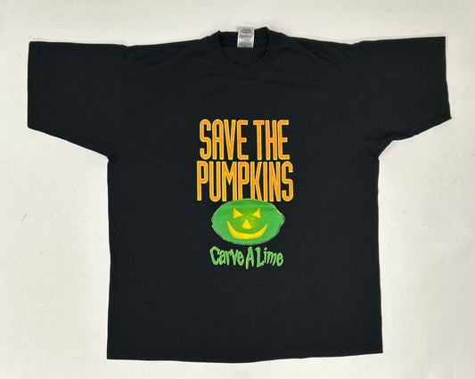 Vintage Corona Beer Save The Pumpkins Carve A Lime Halloween Promo Tee XL 23.25x28.5 Inches