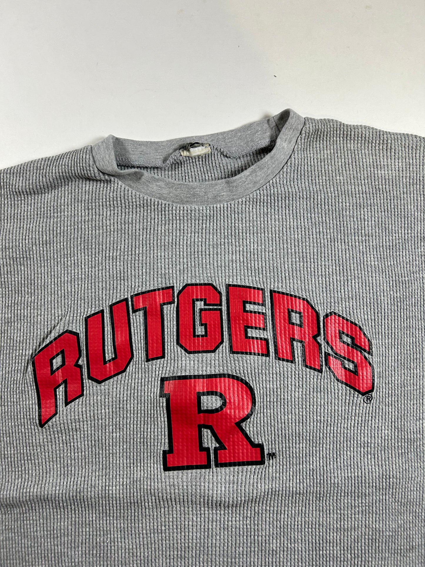 Rutgers Scarlet Knights College Thermal Long Sleeve Shirt Large/Medium Fit 22x26.25/27.25 Inches