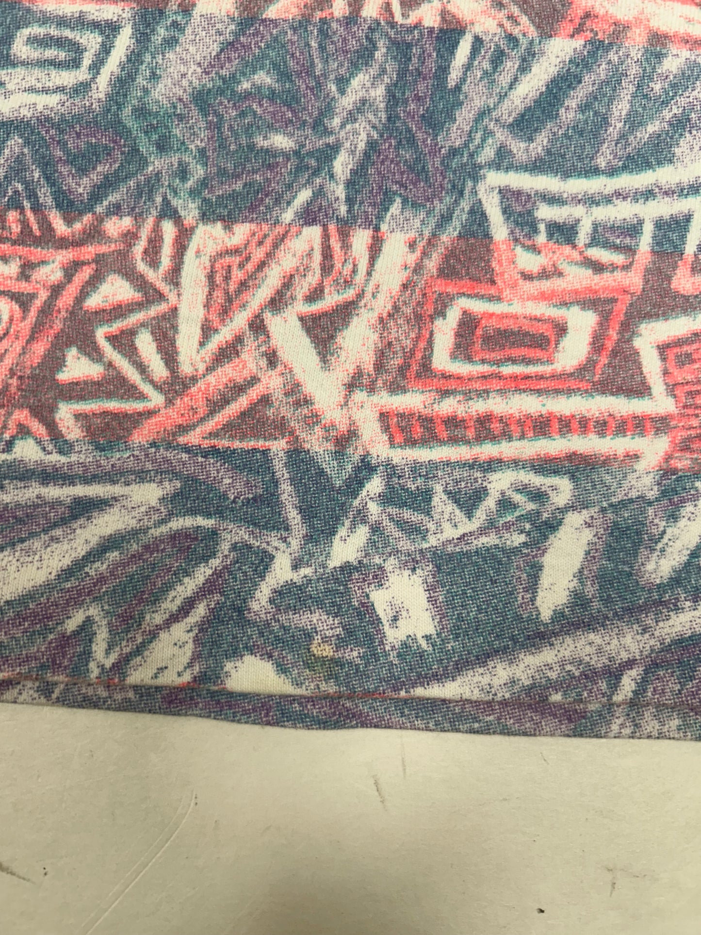 Vintage Gotcha Shirt Pink Blue Tribal Aztec Surf Skate AOP 80s 90s 21.75x26.75 Inches