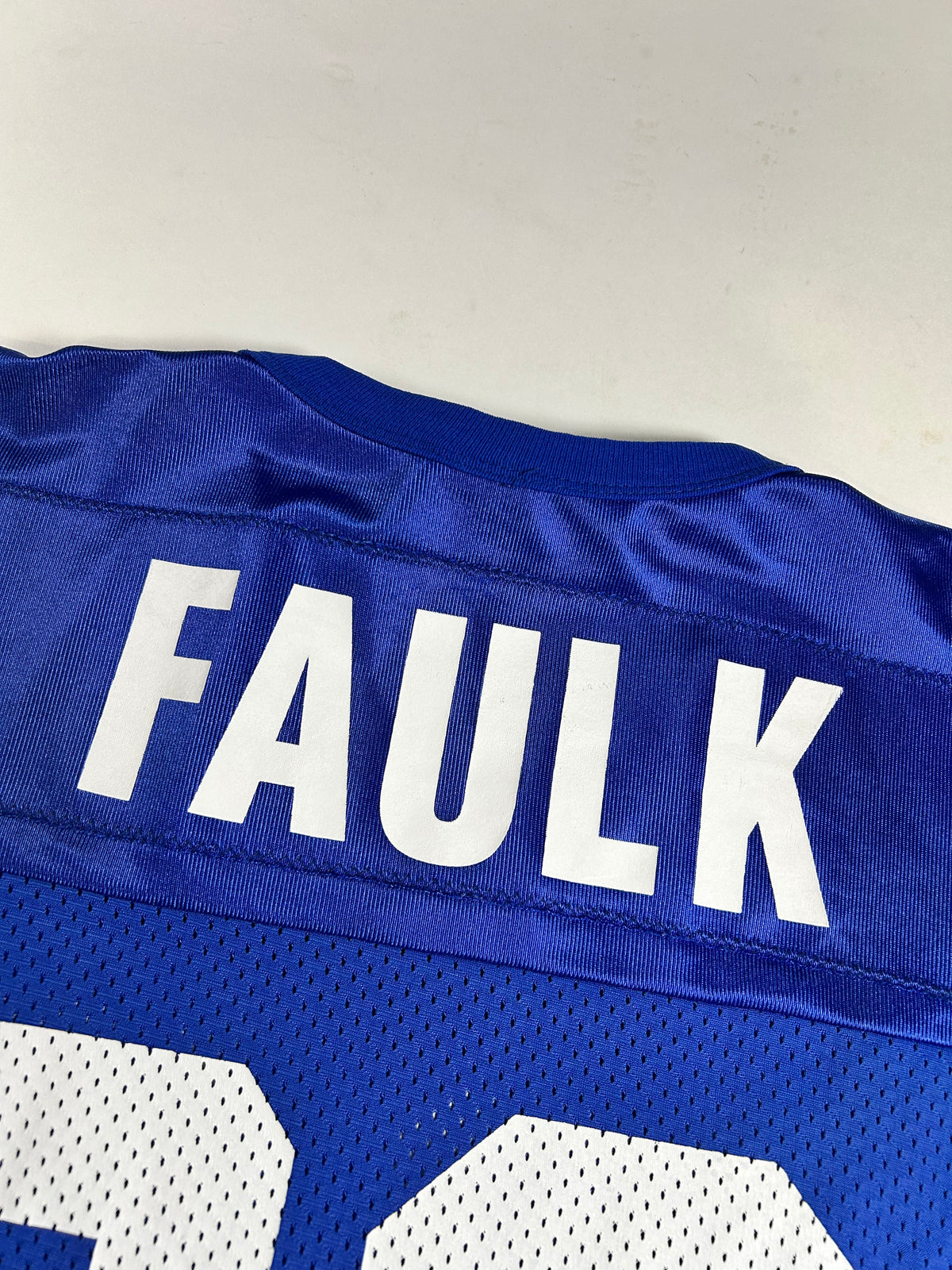 Vintage 90s Champion Indianapolis Colts Marshall Faulk #28 NFL Jersey 48 XL 23.75x33.25 Inches USA