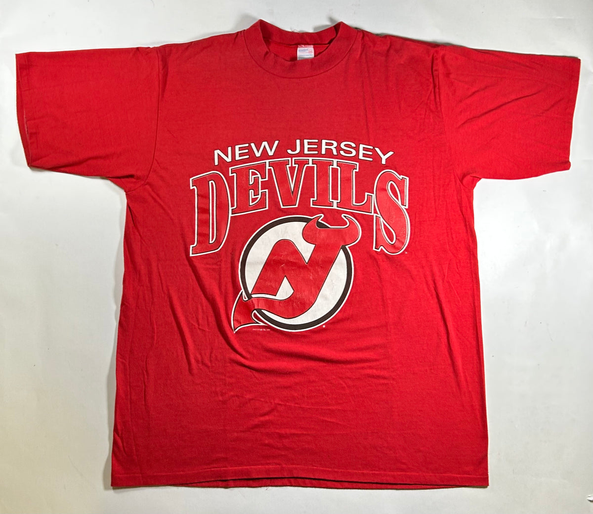 Vintage New Jersey Devils NHL Tee 90s BIG Fit 3XL+ 28.5x36.25 Inches Jostens