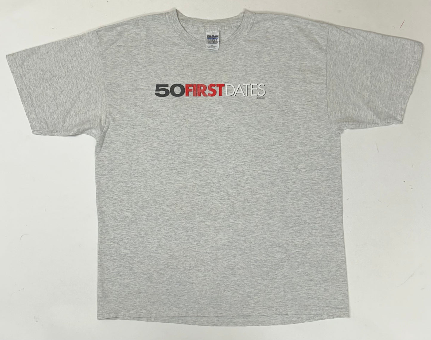 Vintage 2003 50 First Dates Adam Sandler Movie Promo Tee XL 24x30.25 Inches Gray
