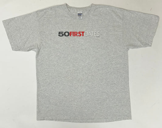 Vintage 2003 50 First Dates Adam Sandler Movie Promo Tee XL 24x30.25 Inches Gray