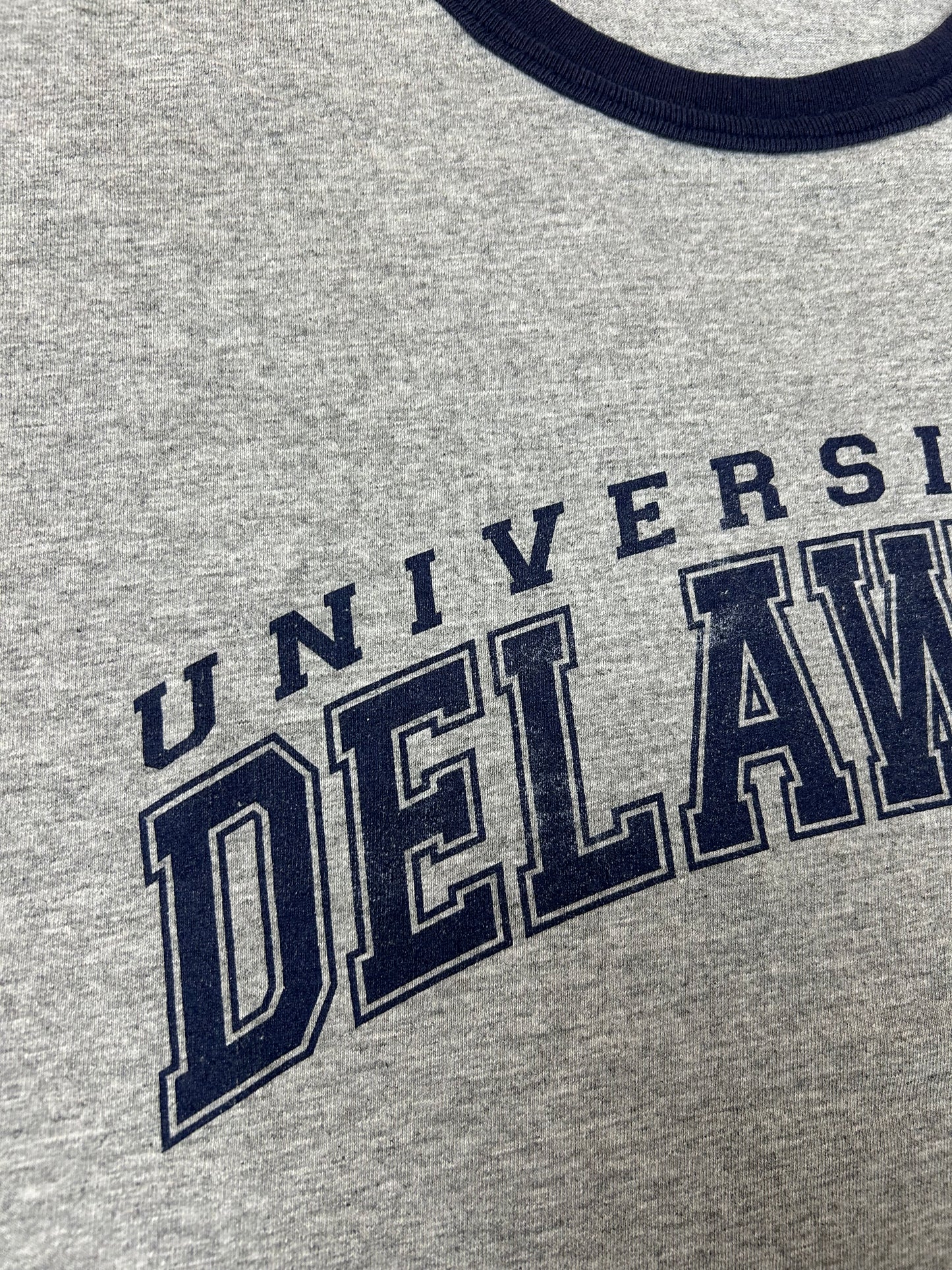 Vintage MV Sport University Of Delaware College Ringer Tee XL 23.25x29.5 Inches