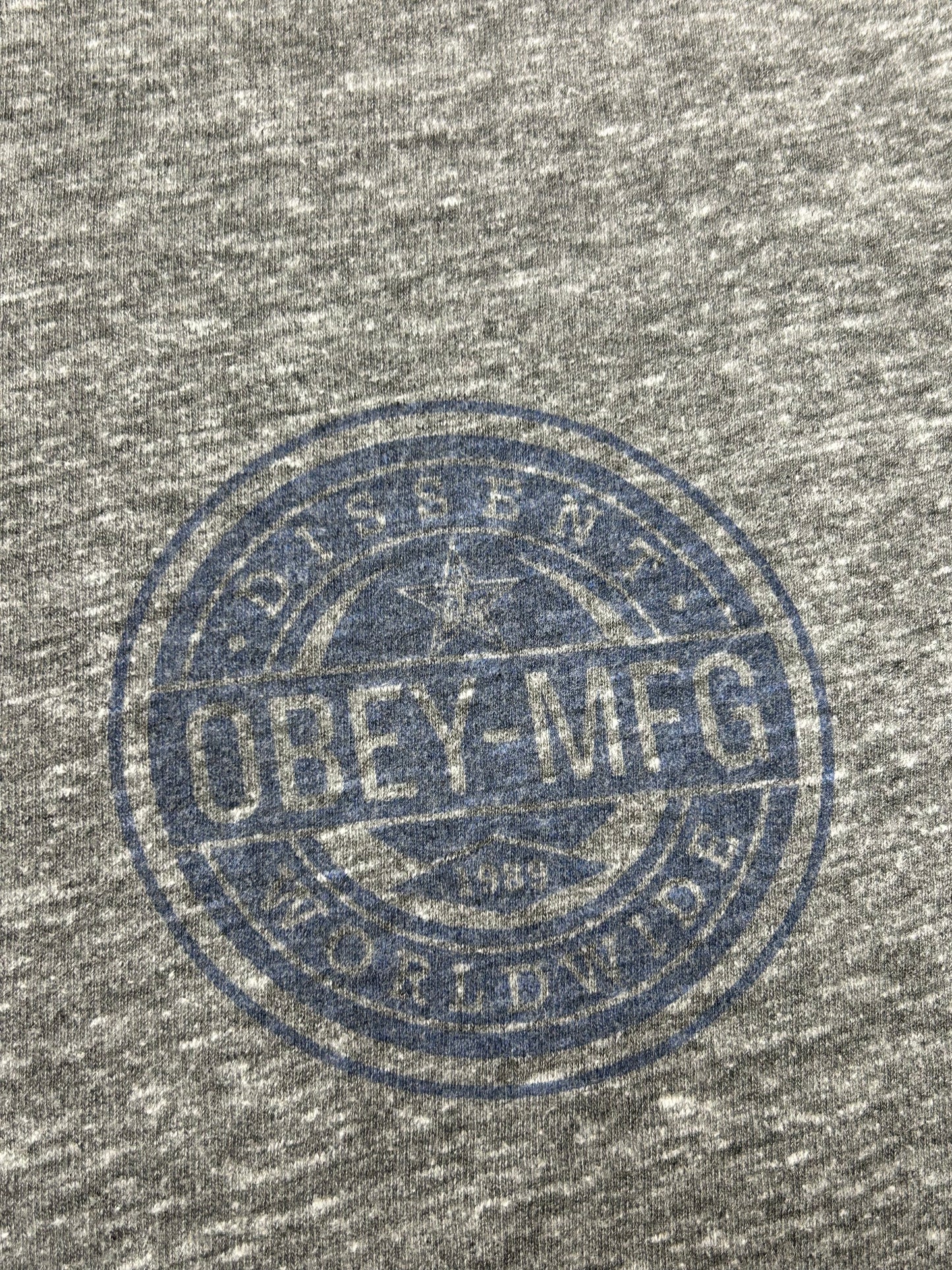OBEY Dissent Worldwide Tee Gray  Small/Medium Fit 19.5x26.25 Inches