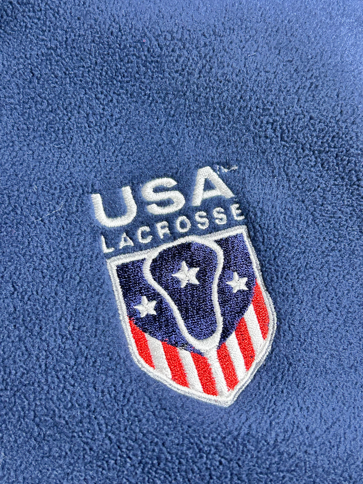 Nike USA Lacrosse Therma-Fit Victory Vest 1/4 Zip Fleece Navy Size Large 24.25x28.25 Iniches