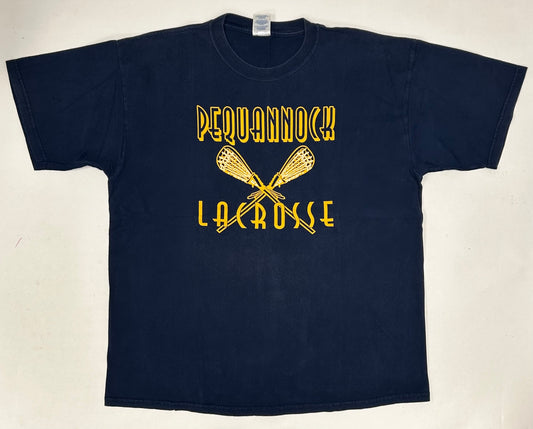 Vintage Early 00s Pequannock Lacrosse Catch The Excitement Program Tee XL