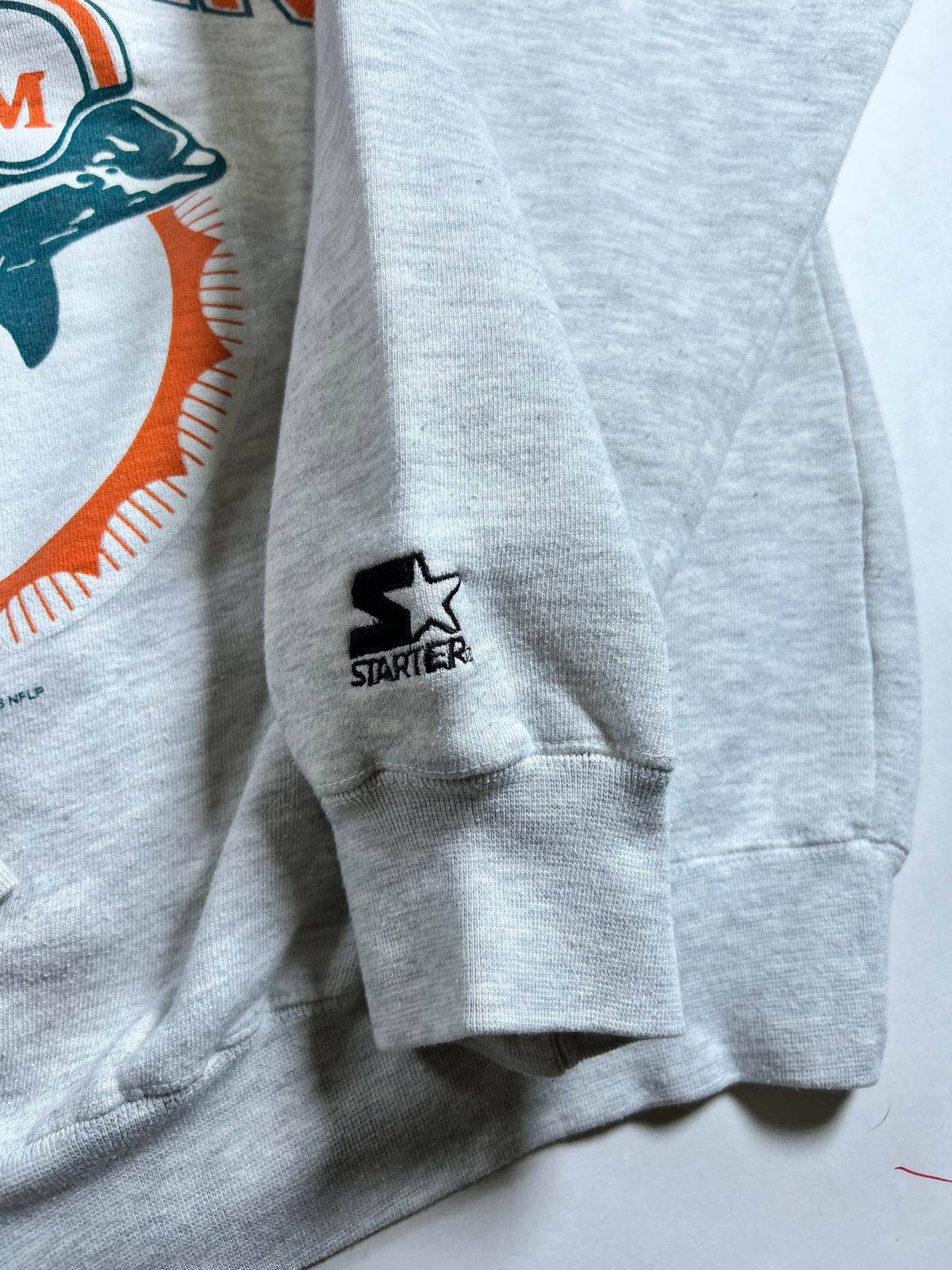Vintage Starter 1993 Miami Dolphins NFL Crewneck Sweatshirt Gray 23.5x28.25 M/L Fit