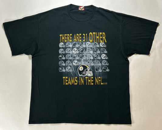 Vintage 00s NFL Pittsburgh Steelers There Are 31 Other Teams In The NFL And Then There Are The Pittsburgh Steelers Football Tee 2XL 26.5x31.5 Inches Great Wear & Fading As Is