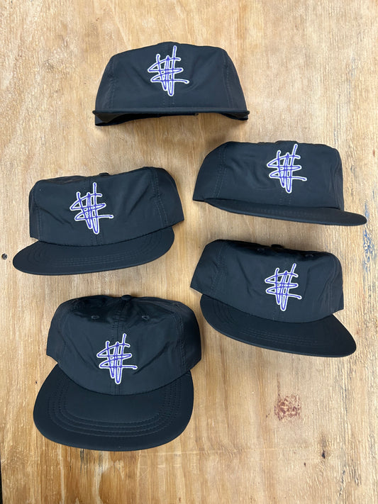 Edgewood NJ EW 973 Team Logo Nylon 6 Panel Adjustable Hat Washed Black