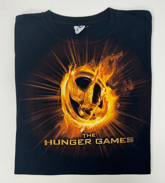 2012 The Hunger Games "May Odds In Your Favor" Movie Promo Tee Size Large 22x28 Inches