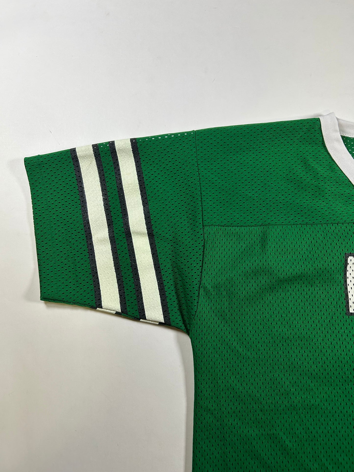 Vintage New York Jets Football Jersey #7 Green Logo 7 Boomer Esiason Medium 22.25x27 Inches USA