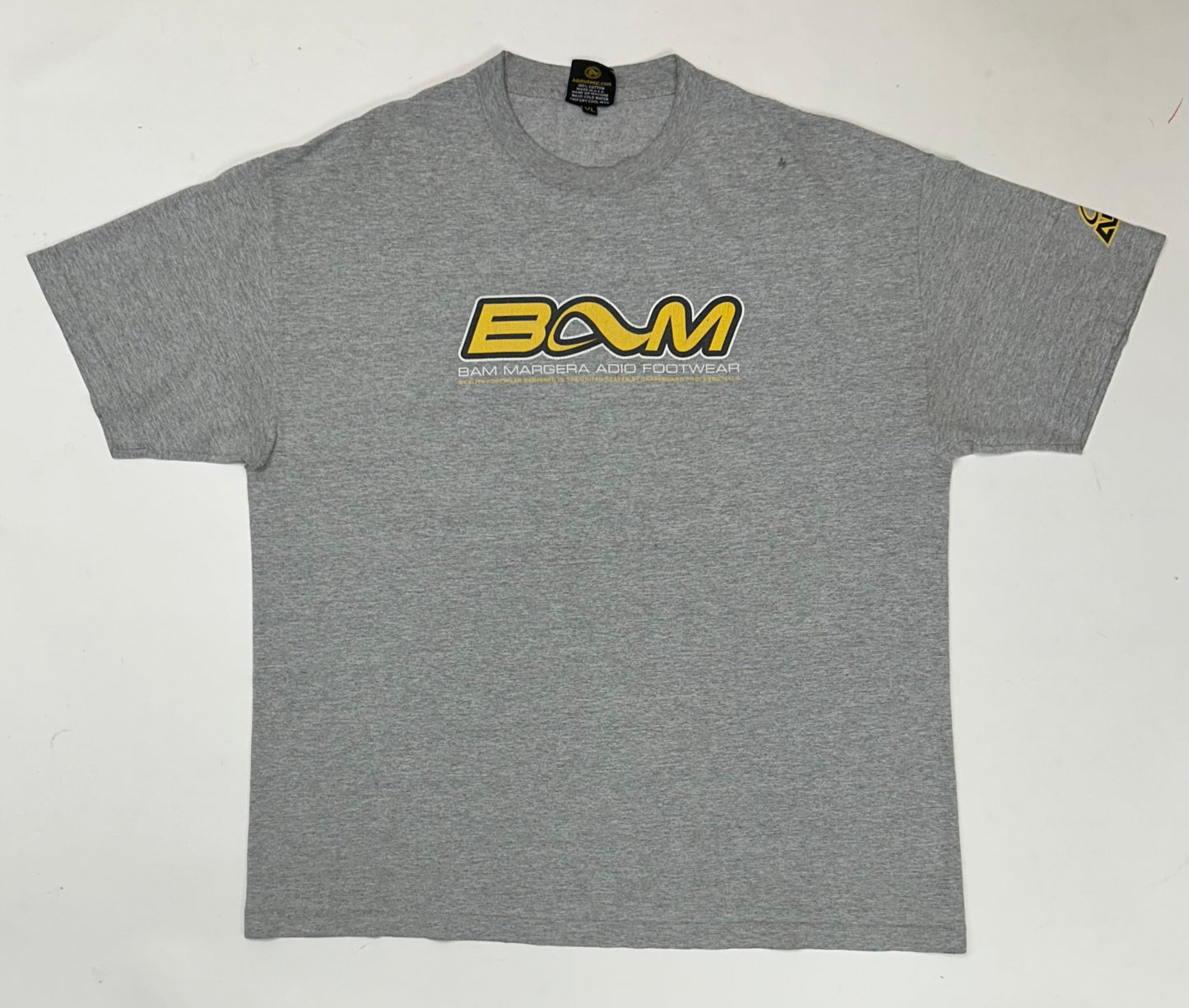 Vintage Adio Footwear BAM Margera Skate Tee XL 23.75x29 Inches Worn In As Is Has Flaws