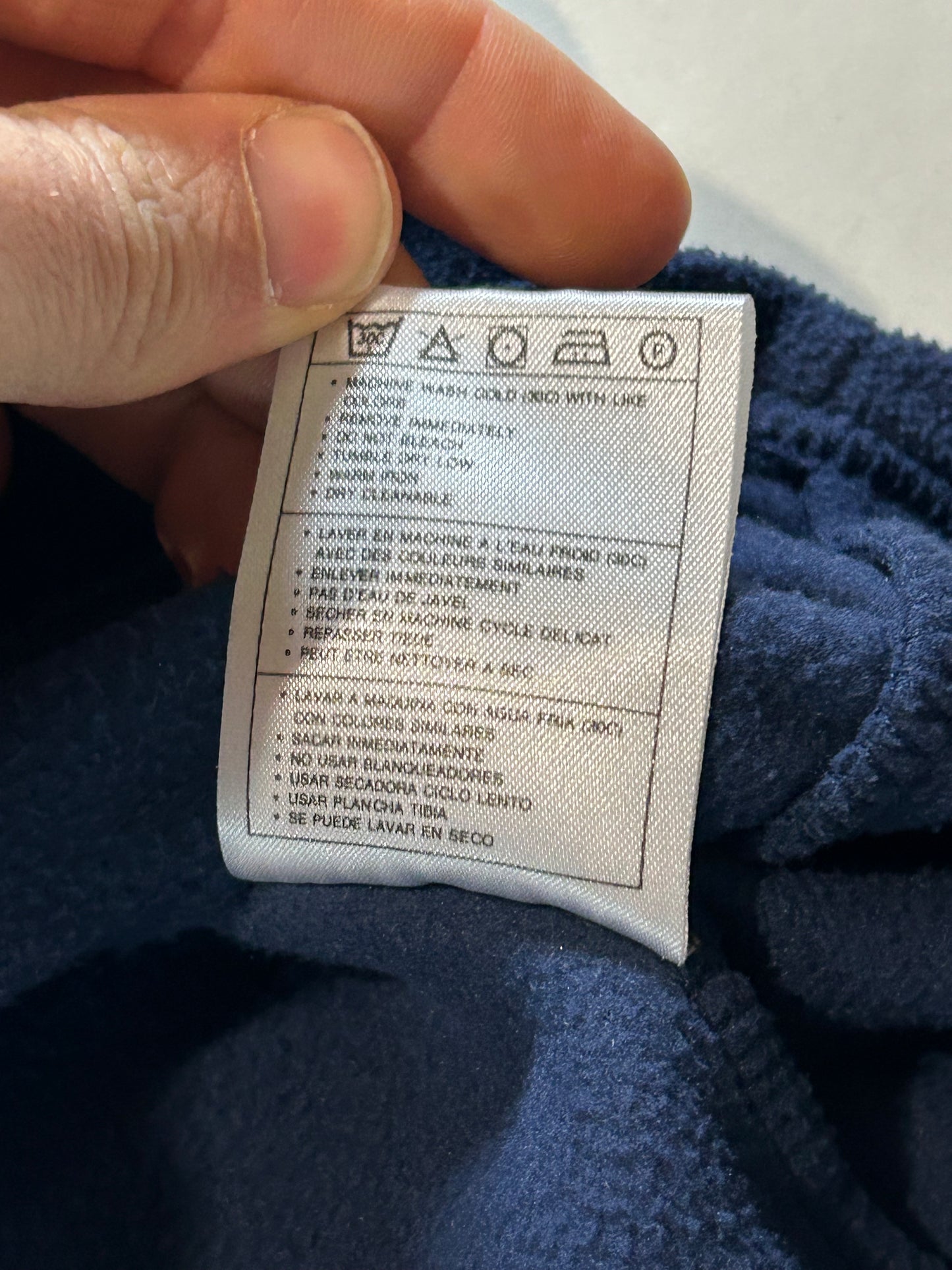 Vintage 2000s Nike University Of Michigan Therma-Fit Pullover Fleece Large 25.5x32.5 Inches Navy