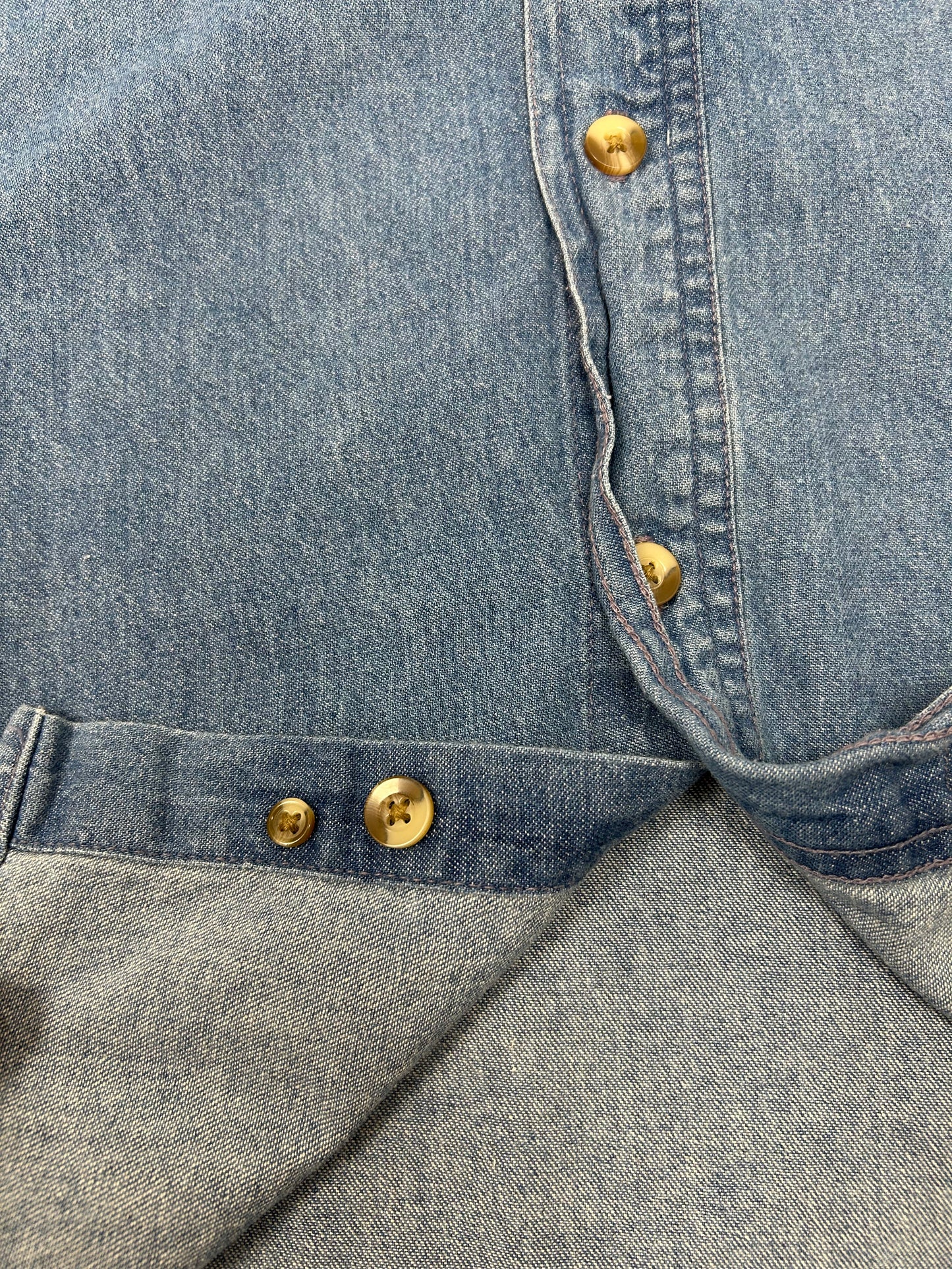 Vintage Trump Marina Hotel Casino Button Up Denim Shirt J. America Medium