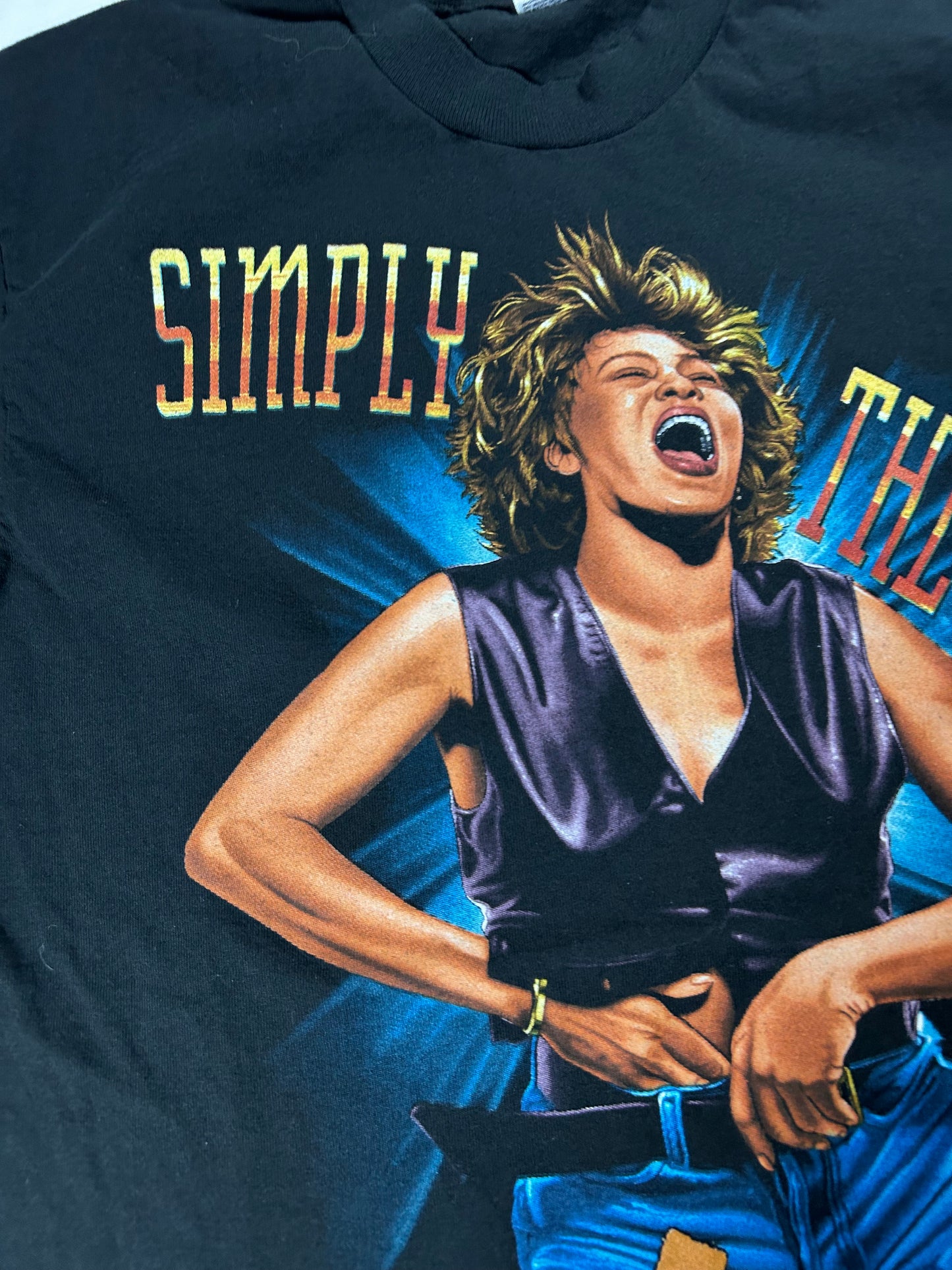 Vintage Tina Turner Simply The Best Sony Signatures Music Tee Large 21.25x31.5 Inches
