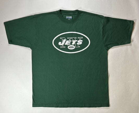 2000s Reebok New York Jets NFL Tee Green Large/XL Fit 23.5x29.5 Inches