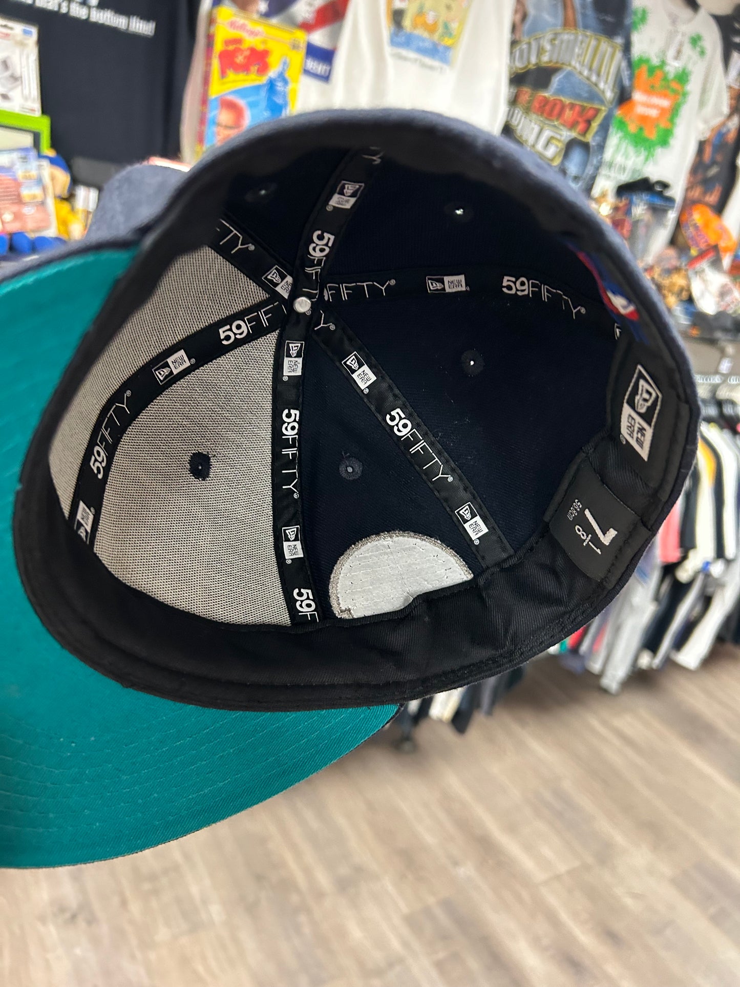 New Era 59Fifty Ken Griffey Jr. Seattle Mariners MLB Tribute Number Retirement Fitted Hat 7 1/8 As Is