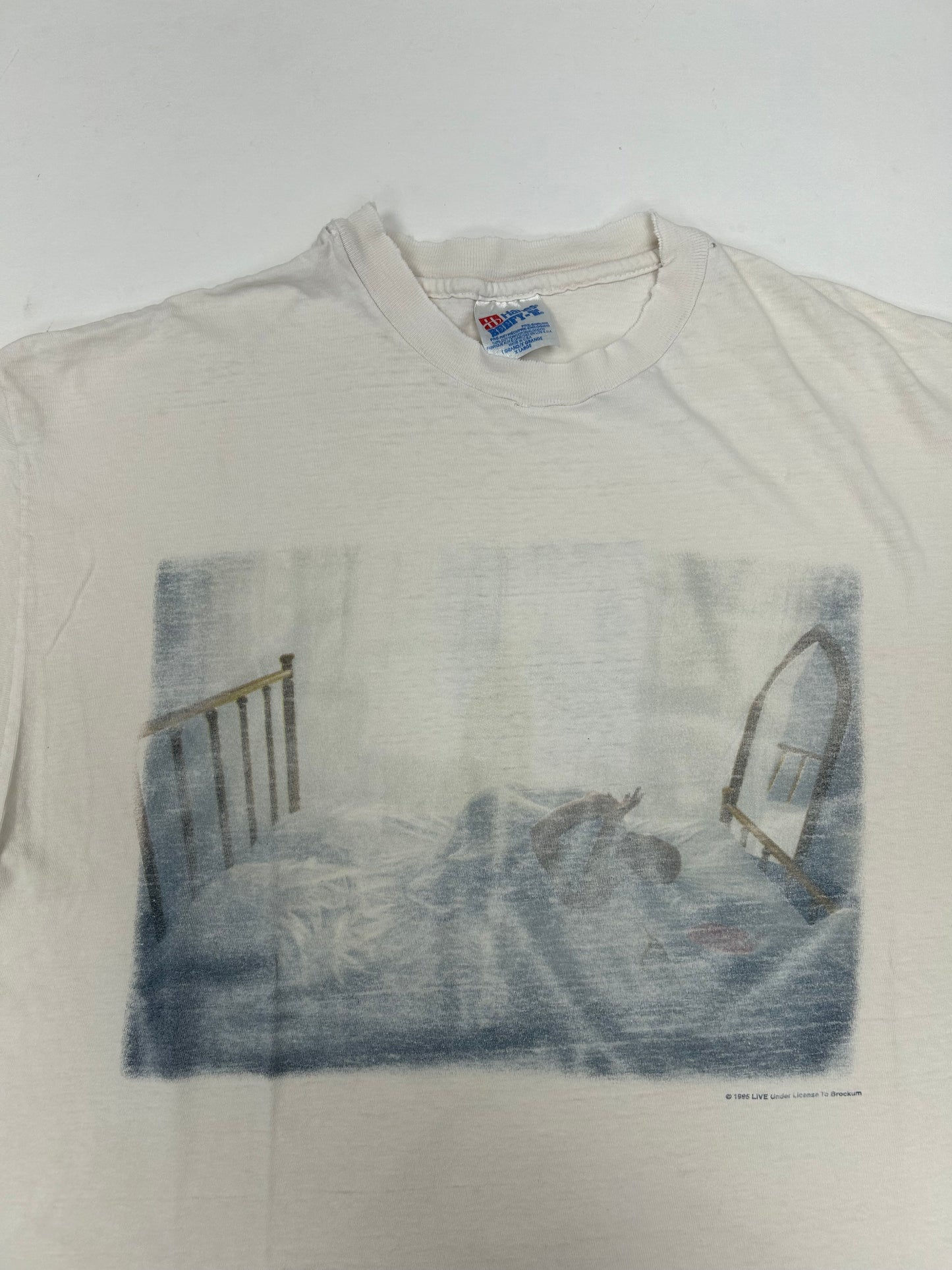Vintage Live Throwing Cooper Lightning Crashes Music Band Tee 1995 Thrashed XL