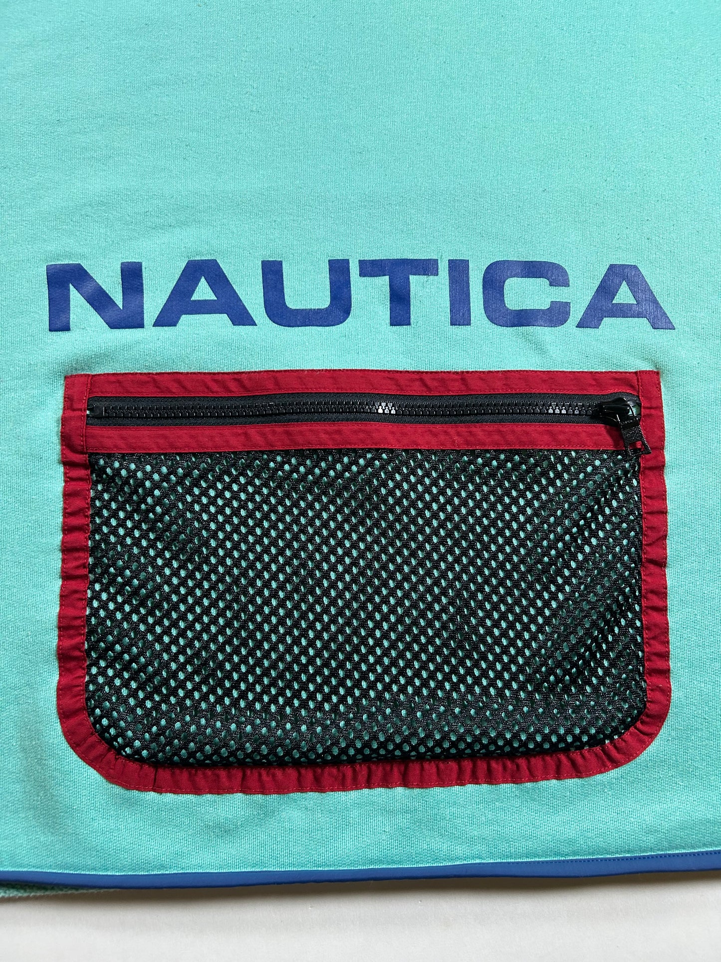 Nautica Vintage Collection 1/4 Zip Mesh Pocket Sweatshirt Lil Yachty XL/L Fit