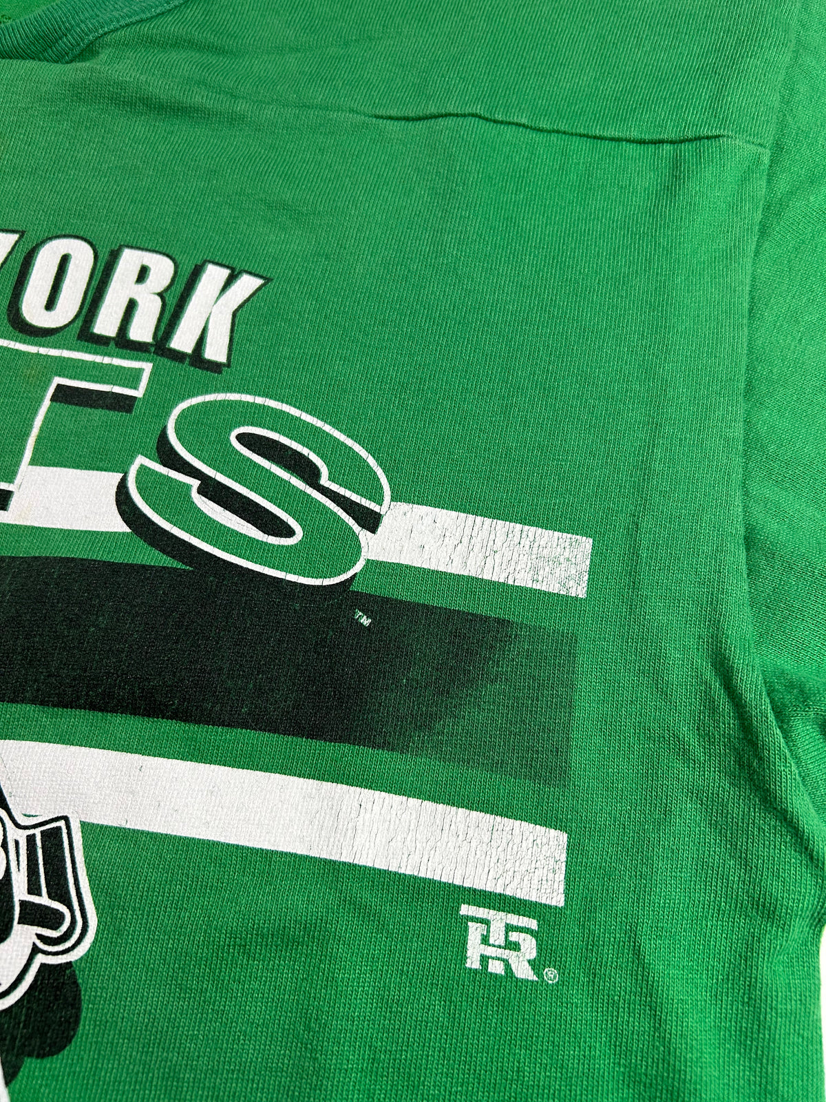 Vintage Team Rated New York Jets NFL 3/4 Sleeve Tee 1996 Medium 21x26 Inches As Is