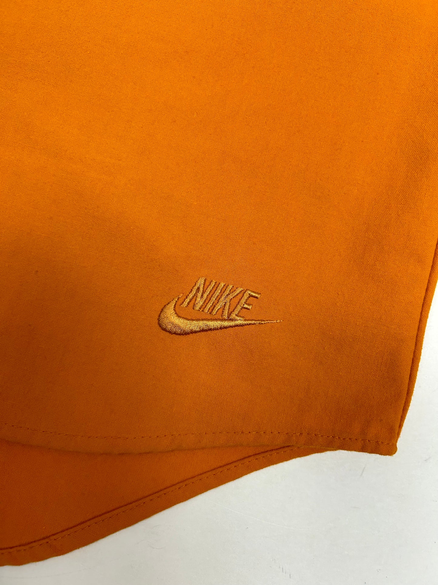 Vintage Nike Air Jordan 'Spellout Logo' Baseball Jersey Orange 1991 Rare Large 25.5x31/33.5 Inches