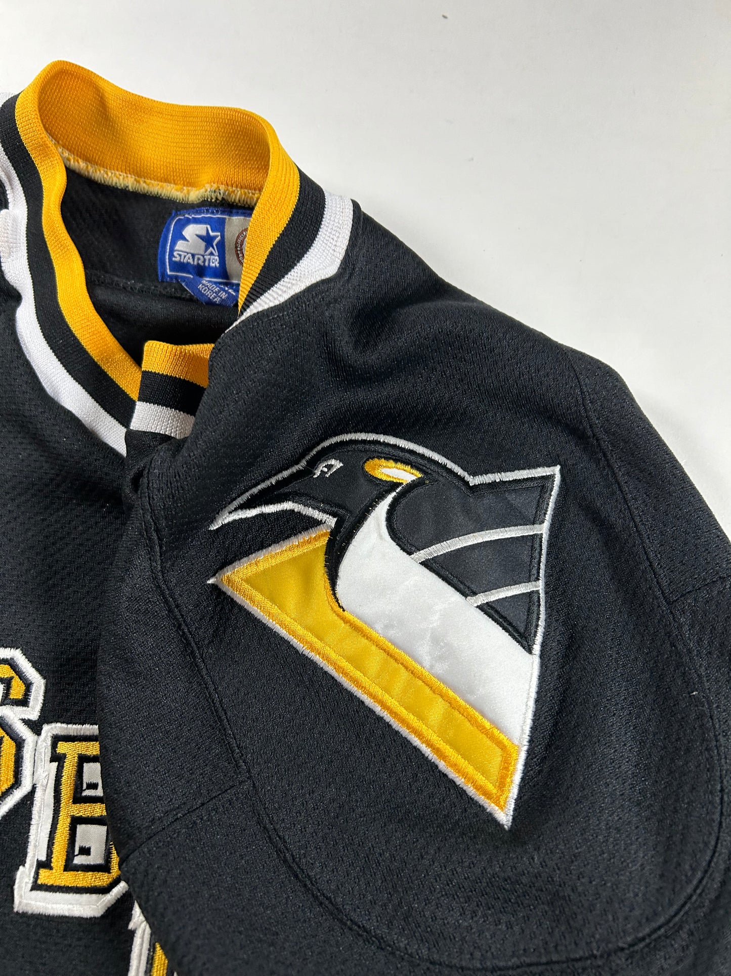 Vintage 90s Pittsburgh Penguins Starter Blank Hockey Jersey Youth L/XL 23.25x27 Inches