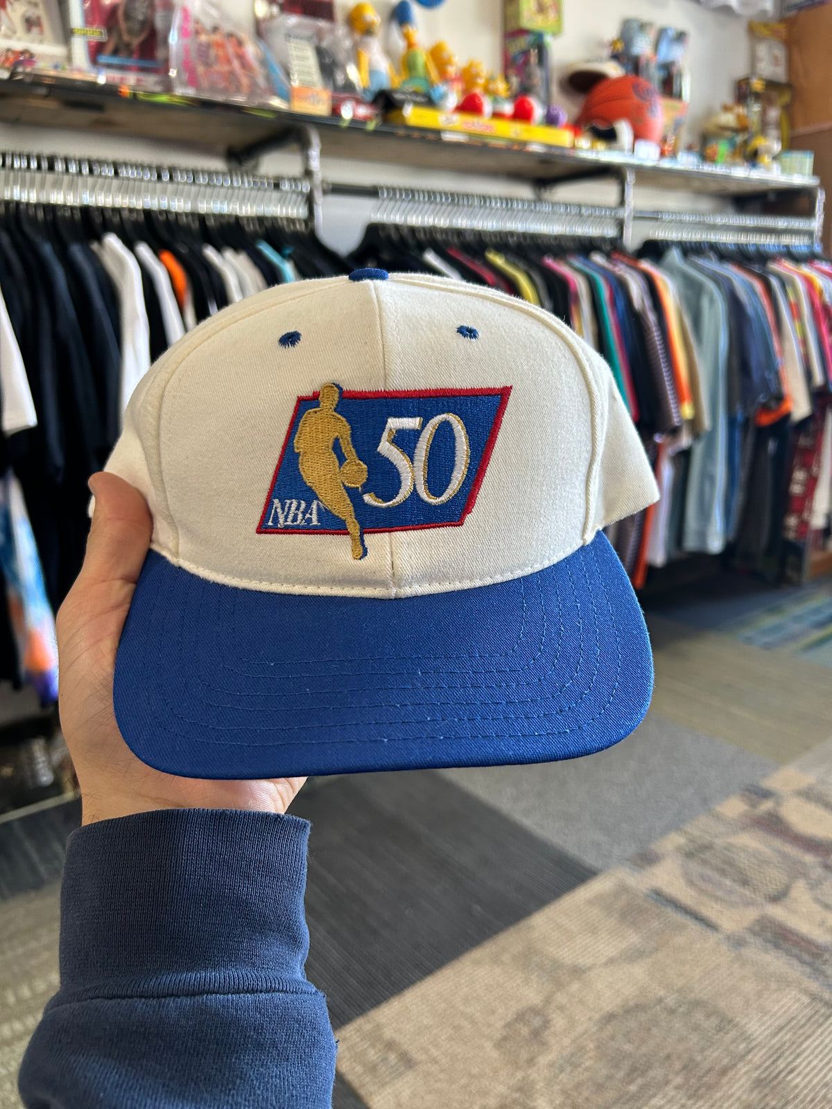 Vintage NBA 50 Year Anniversary SnapBack Hat 1996 50th Year Made In USA