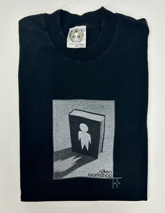 Vintage Alien Workshop Skate Book Bible Shadow Graphic Tee Medium 20x28 Inches