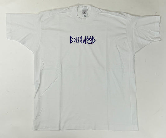 Edgewood NJ first edition “Deeper Than The Roots.” Tee 2XL Fit 26.25x30.25 Inches 90s Fruit Of The Loom 50/50 Blend USA White