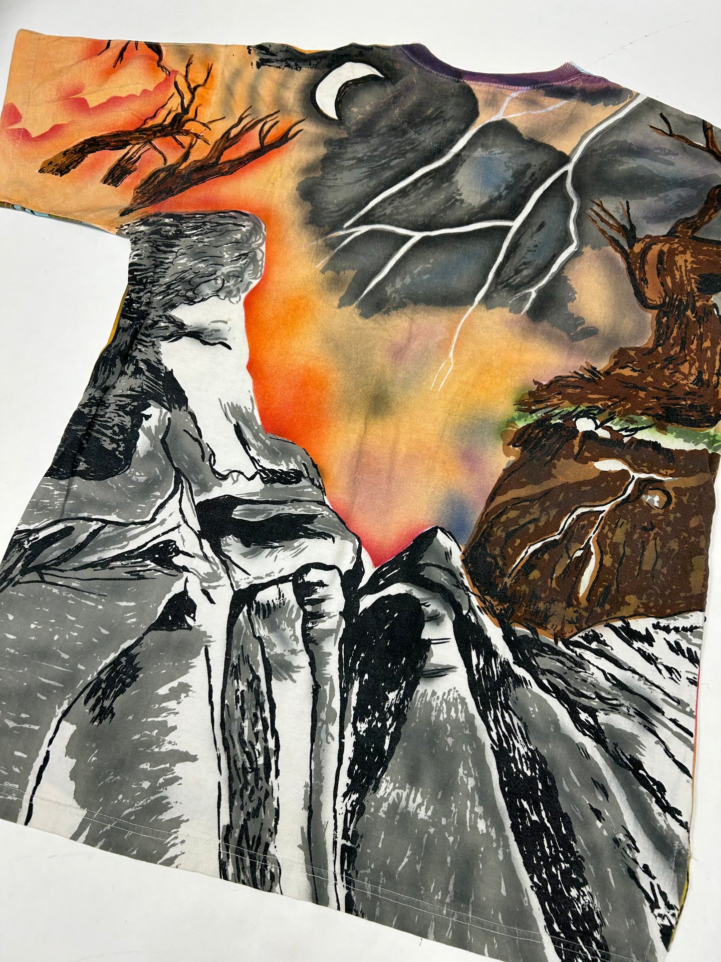 Vintage Disney JouJou Villains Cruella Maleficent Captian Hook Beaded Shirt Big 2XL For 25.5x32.75/34.75 Inches As Is Has Flaws