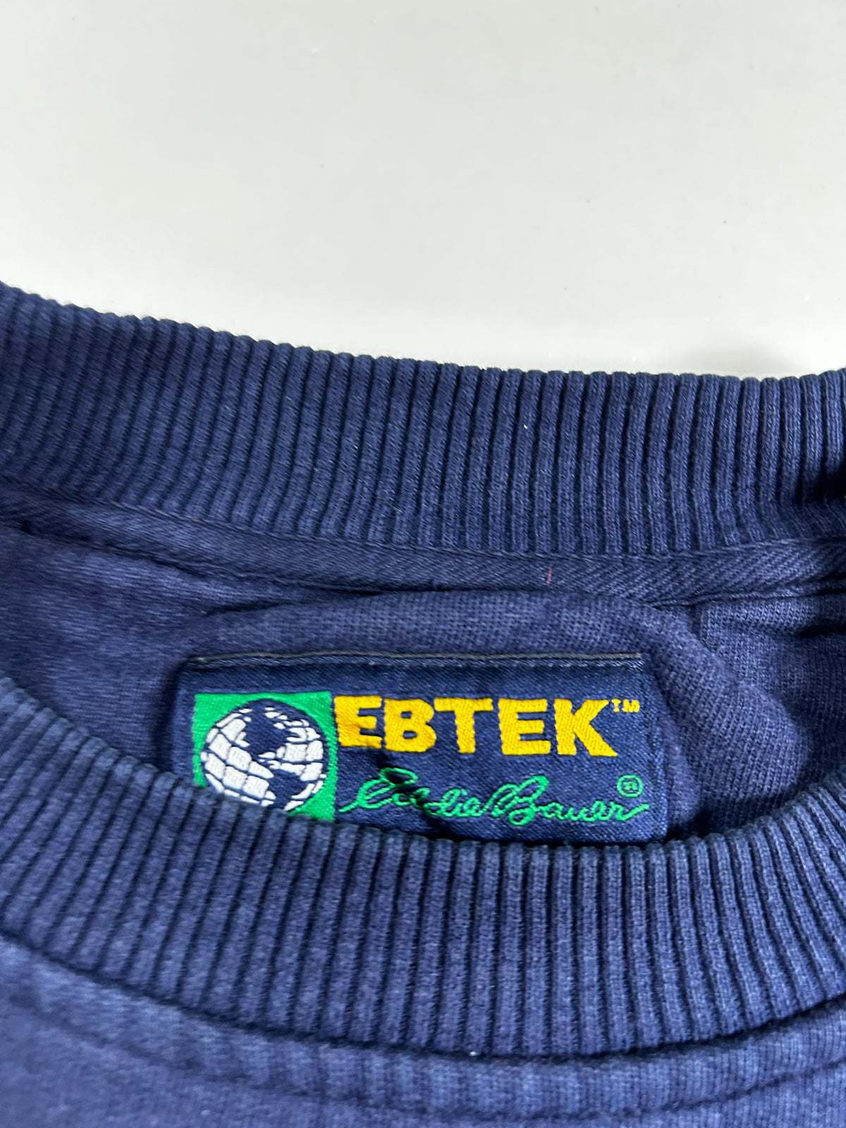 Vintage Eddie Bauer Athletic Department Crewneck Sweatshirt EBTEK 27x28 Inches Large As Is Has Wear & Marks