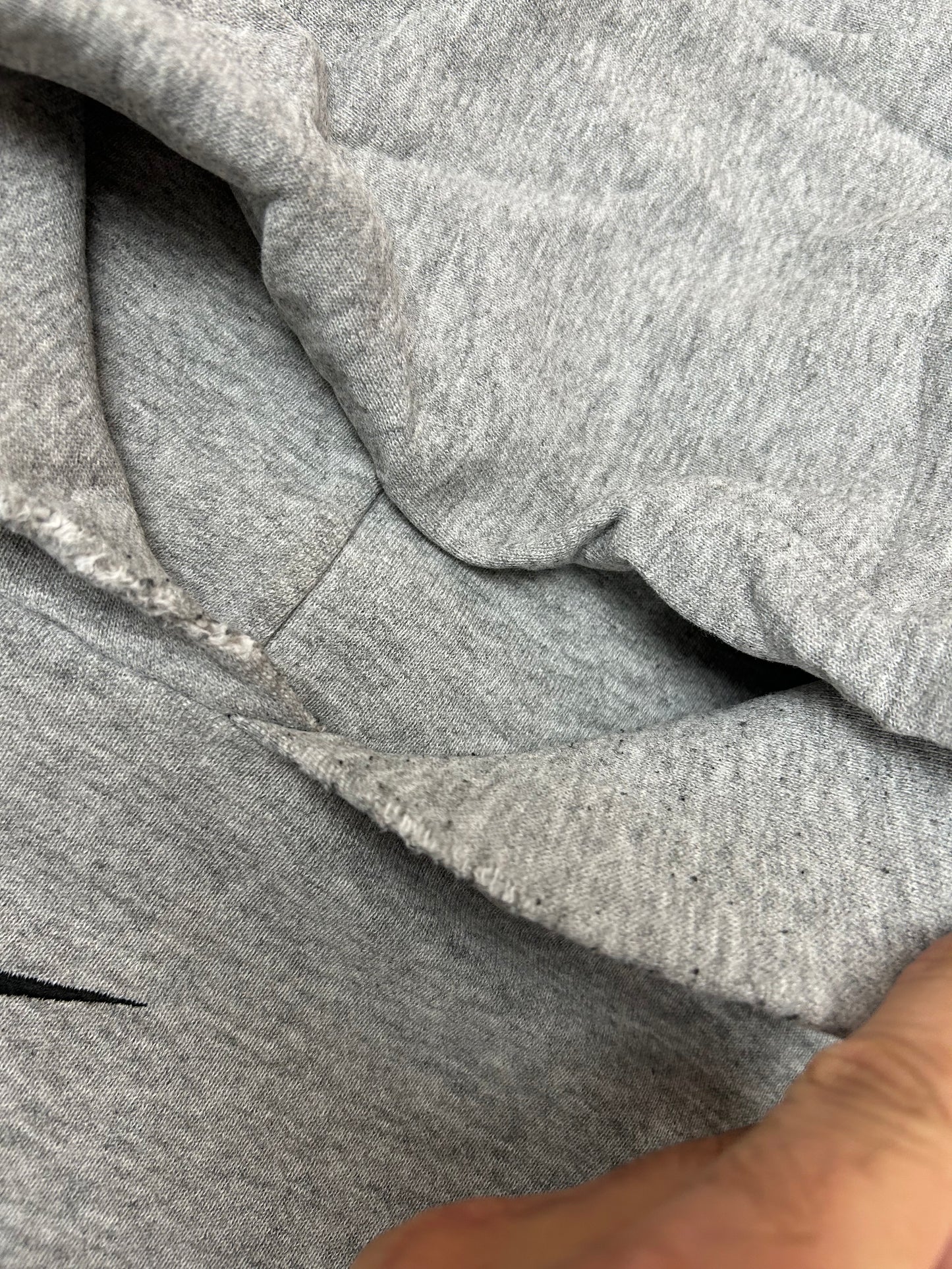 Vintage 90s Nike Center Swoosh Embroidered Logo Hooded Sweatshirt Worn In XL 27.25x28.25 Inches As Is