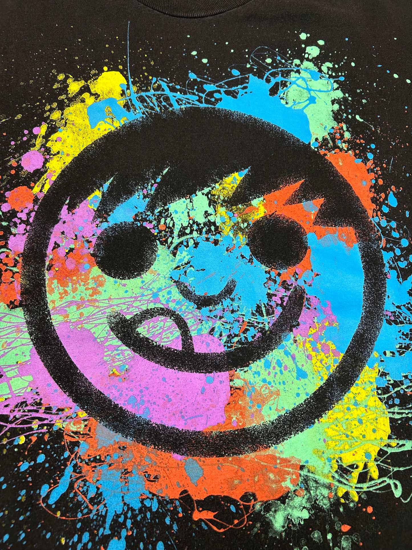 Vintage 00s NEFF Face Paint Splatter Tee Large 21.5x30 Inches