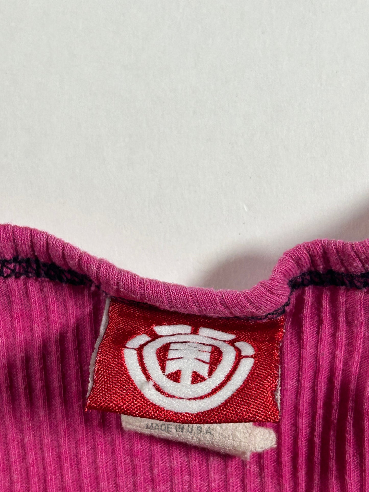 Vintage Bam Margera Element Skateboards Racerback Tank Top Hot Pink 11.5x20.5 Inches