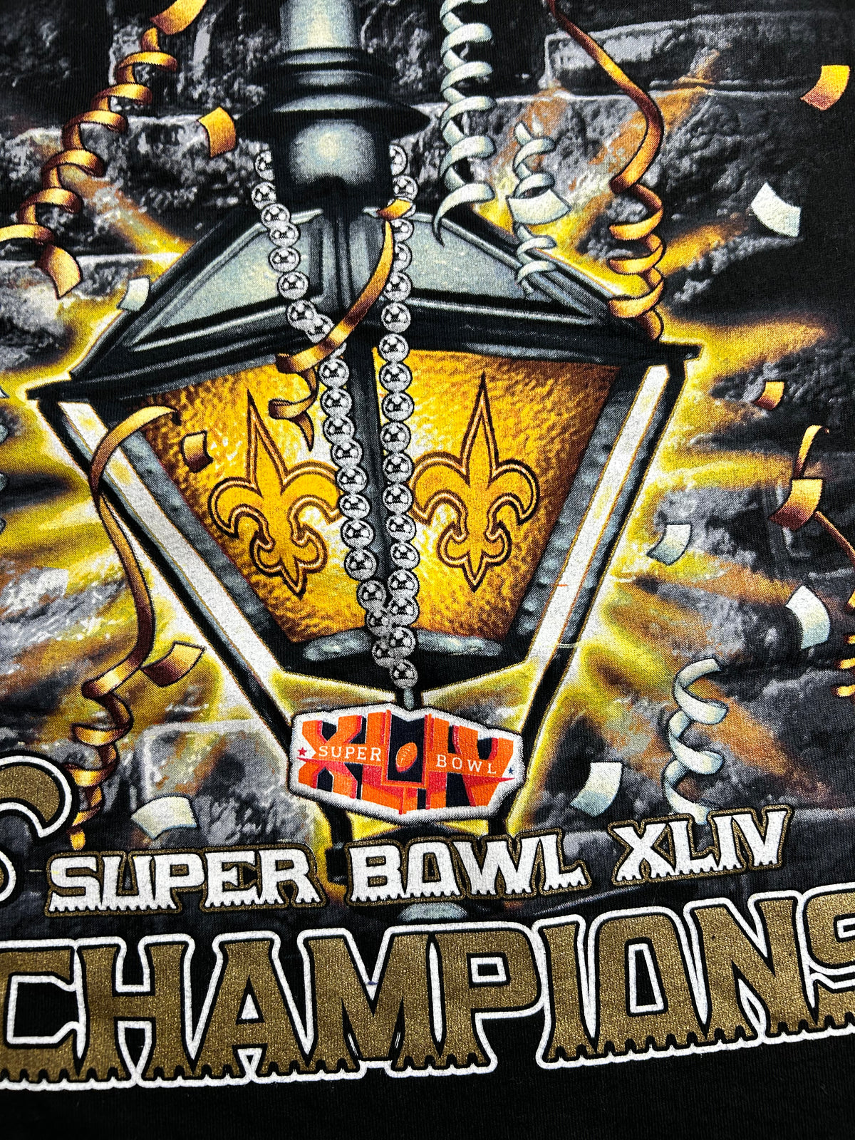 NFL Team Apparel New Orleans Saints Super Bowl XLIV Champion Tee 2XL 25.75x31.5 Inches