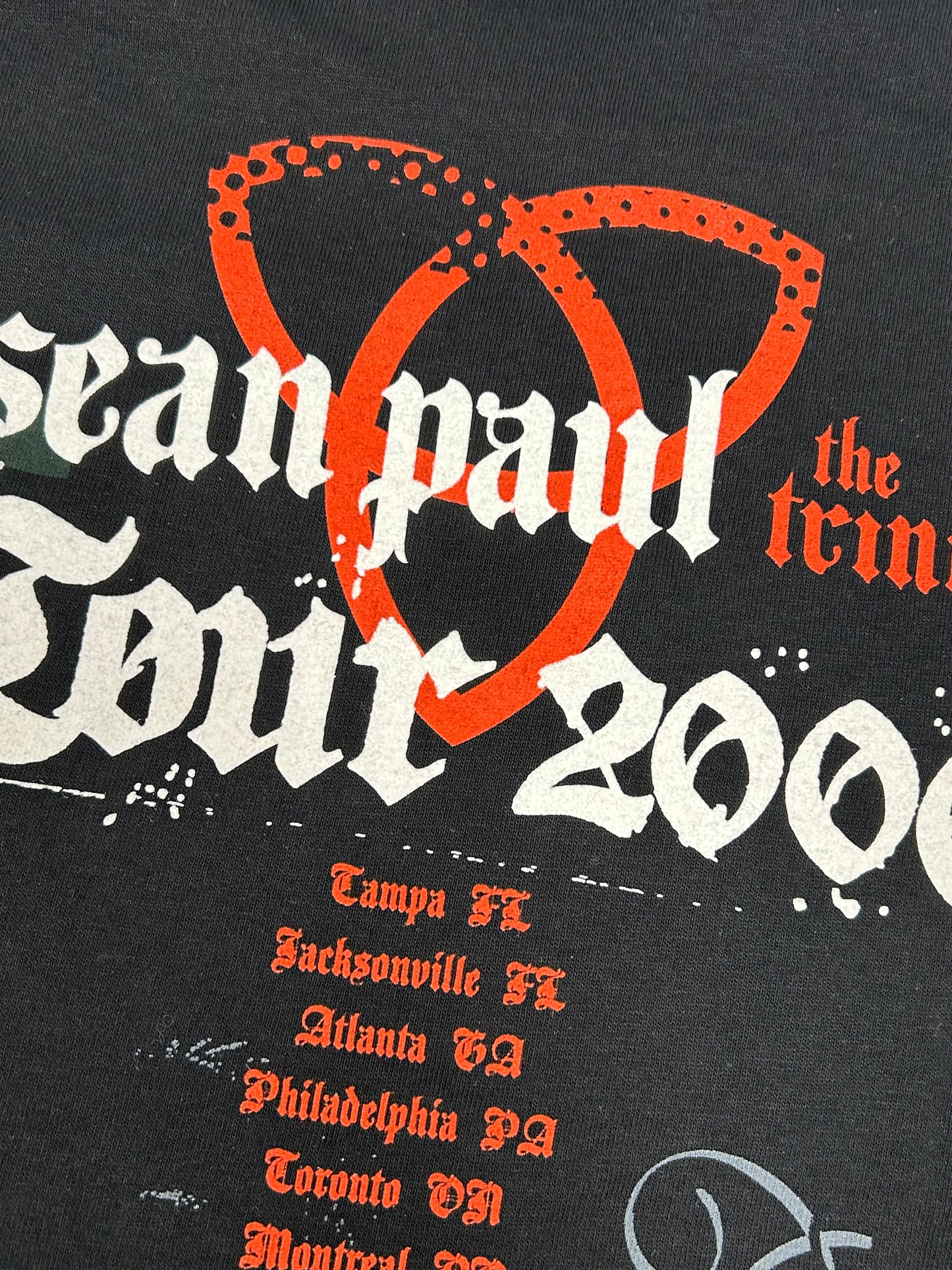 Vintage Sean Paul Rap Tee The Trinity Tour 2006 Music Shirt Medium 20.25x28 Inches