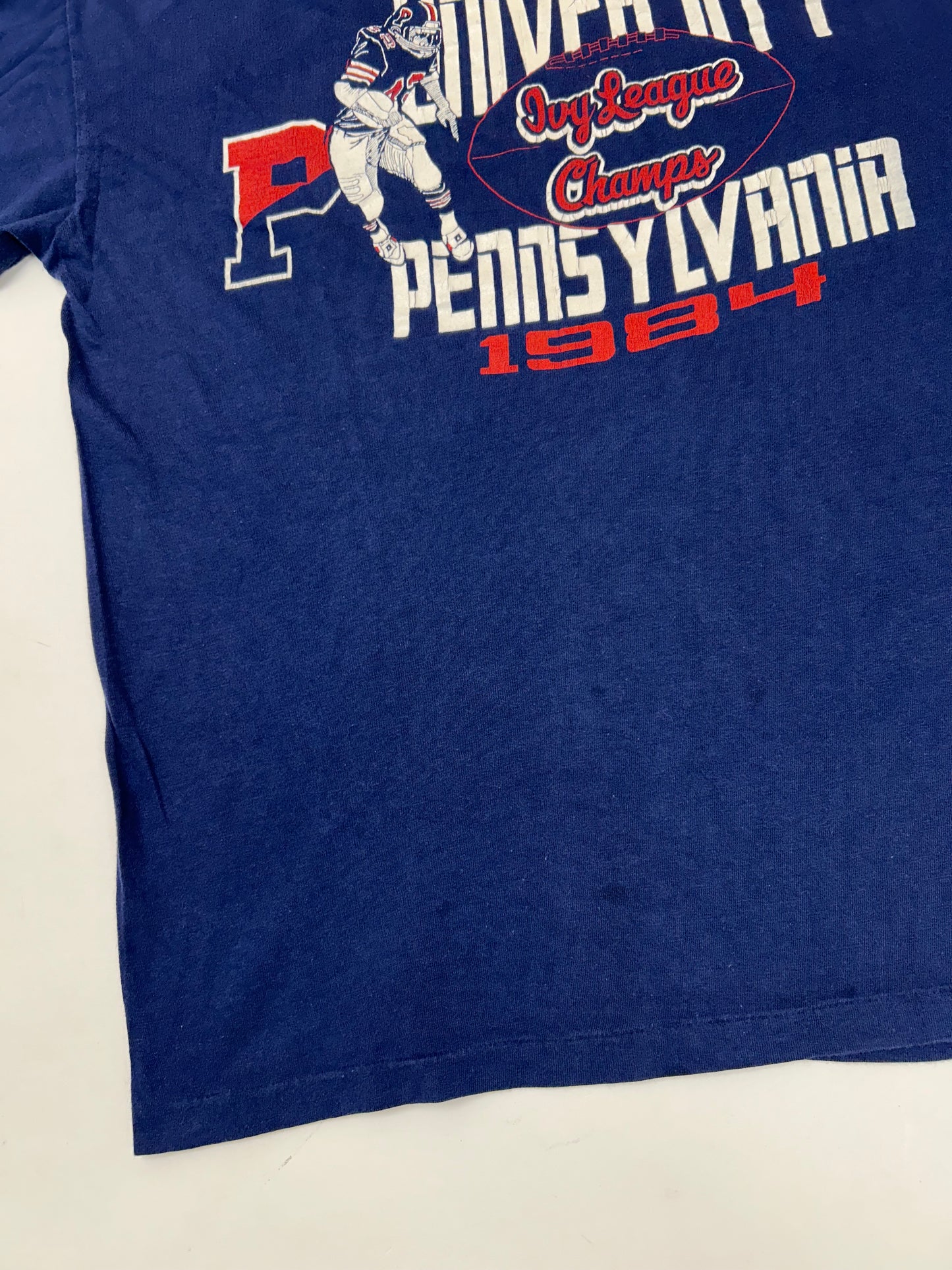 Vintage Collegiate Pacific 1984 Ivy League Champions University Of Pennsylvania Long Sleeve College Tee Medium Fit 20.5x26.5 Inches