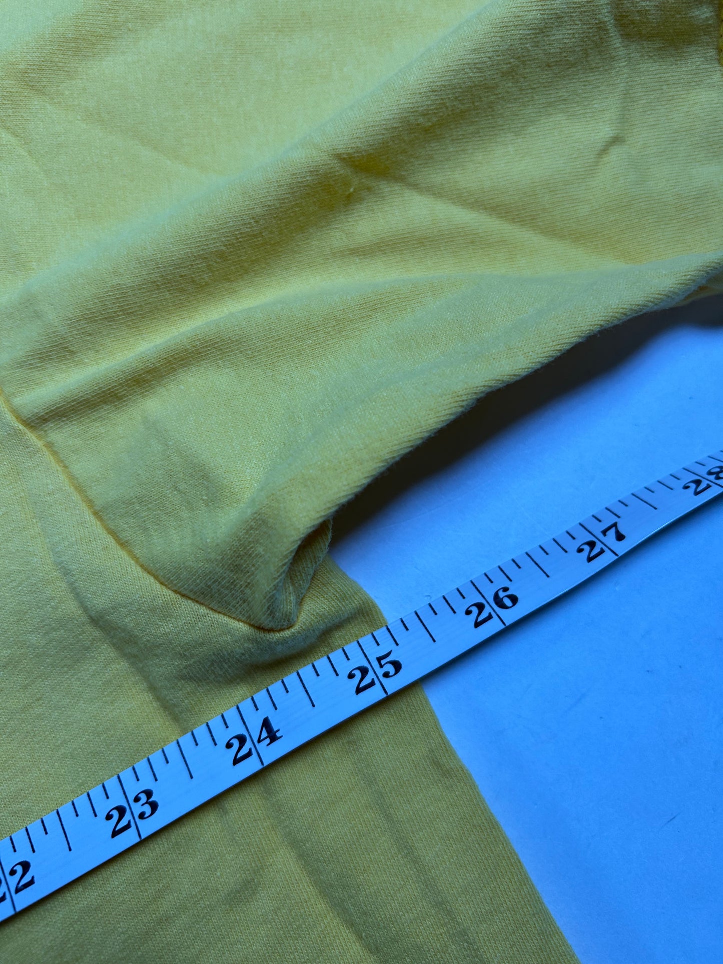 Vintage 90s Nike Swoosh Logo Tee White Tag Big XL 25.25x29.5 Inches Yellow