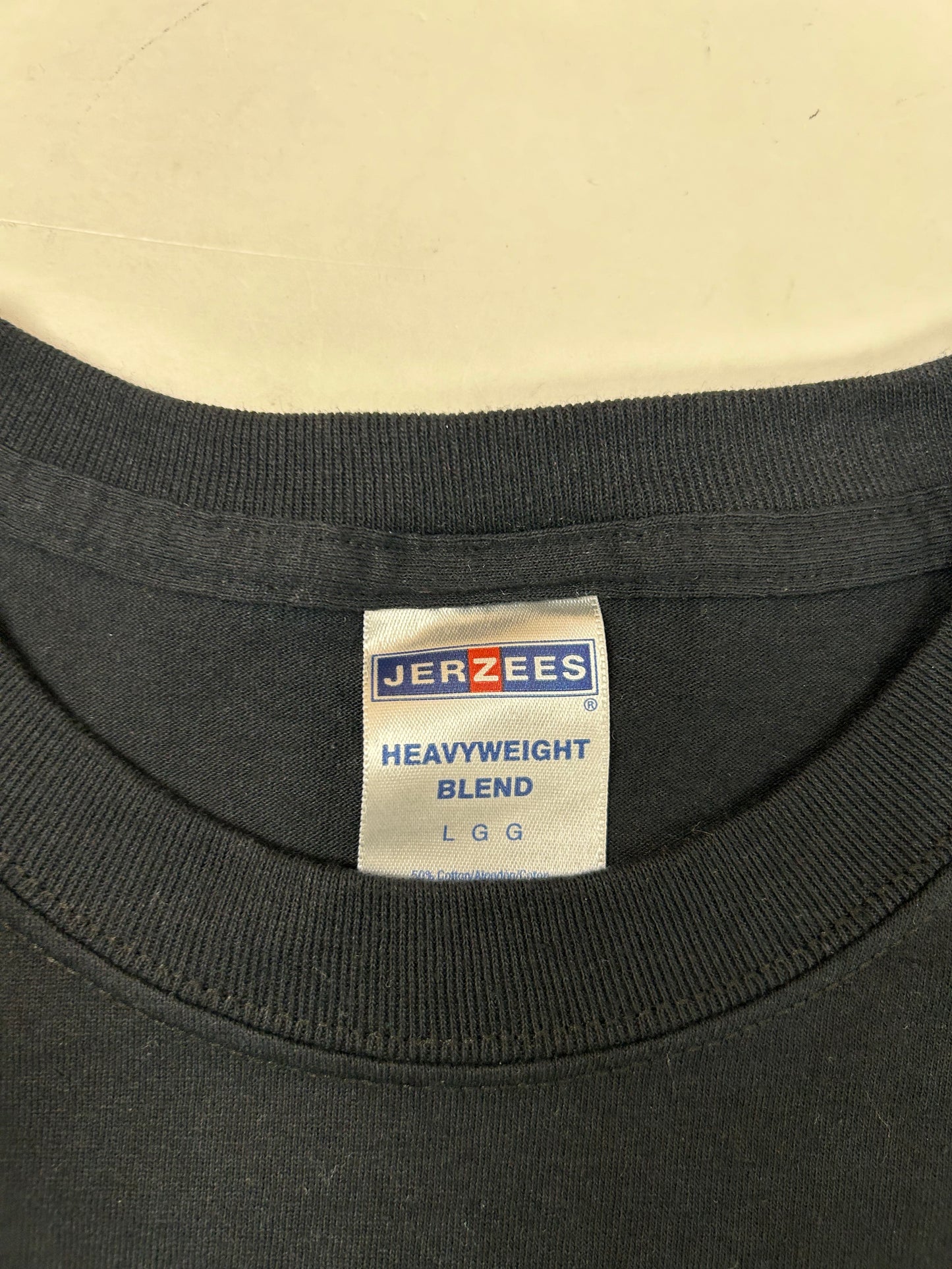 Edgewood NJ first edition “Deeper Than The Roots.” Tee Large 21x28.5 Inches 00s Jerzees 50/50 Blend Made In El Salvador Black