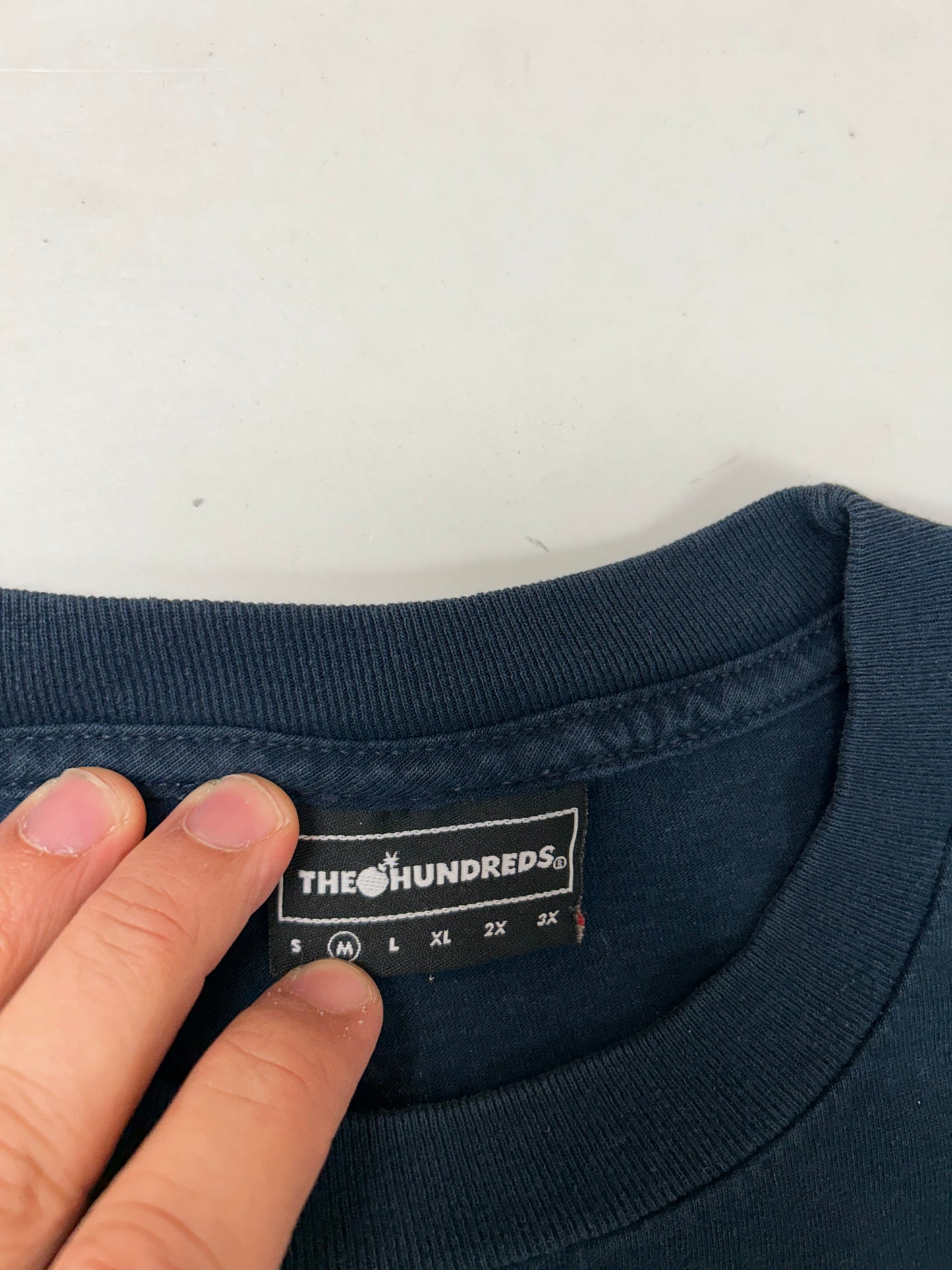 Vintage 00s The Hundreds Adam Bomb The Beginning Of The End Graphic Tee Navy Medium 20x28 Inches As Is