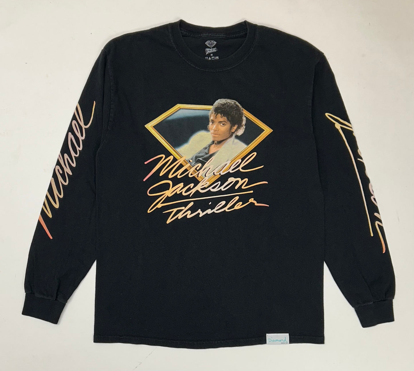 Diamond Supply Co. Micheal Jackson Thriller Black Long Sleeve Shirt Medium 19.75x27.25 In he’s