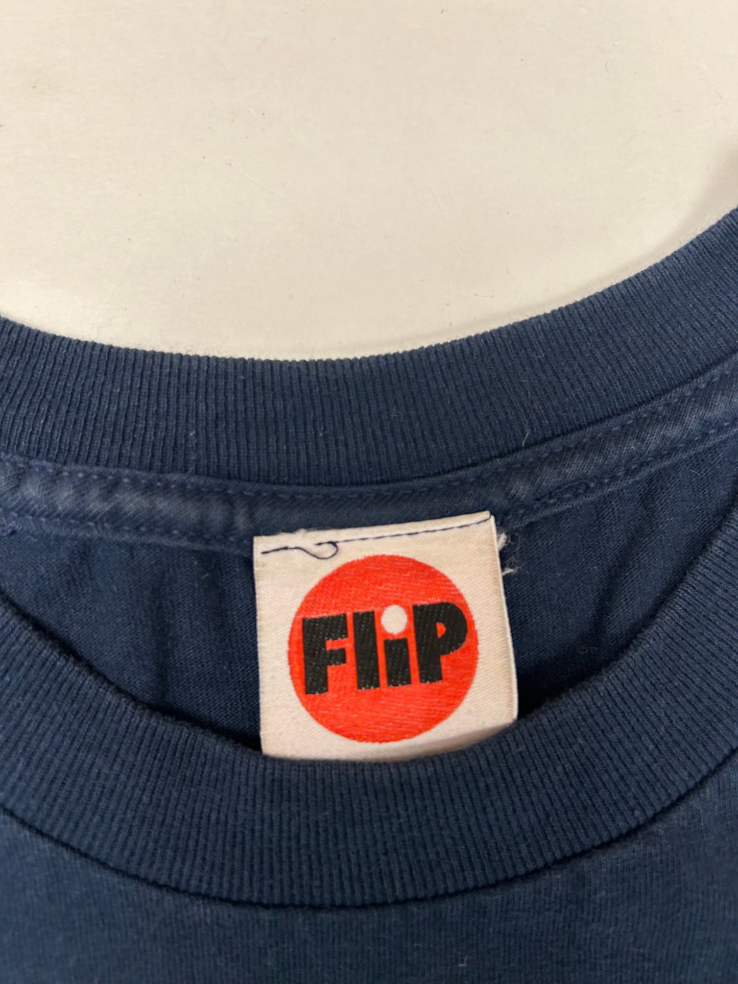 Vintage Flip Skateboards Mark Appleyard Neon Apple Graphic Skate Tee Skateboarding Large 21.75x29.5 Inches Navy