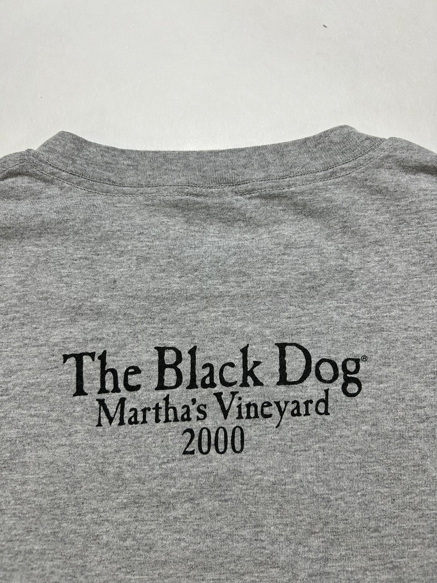 Vintage 2000 The Black Dog Martha’s Vineyard Tee XL 24.5x30.25 Inches Gray
