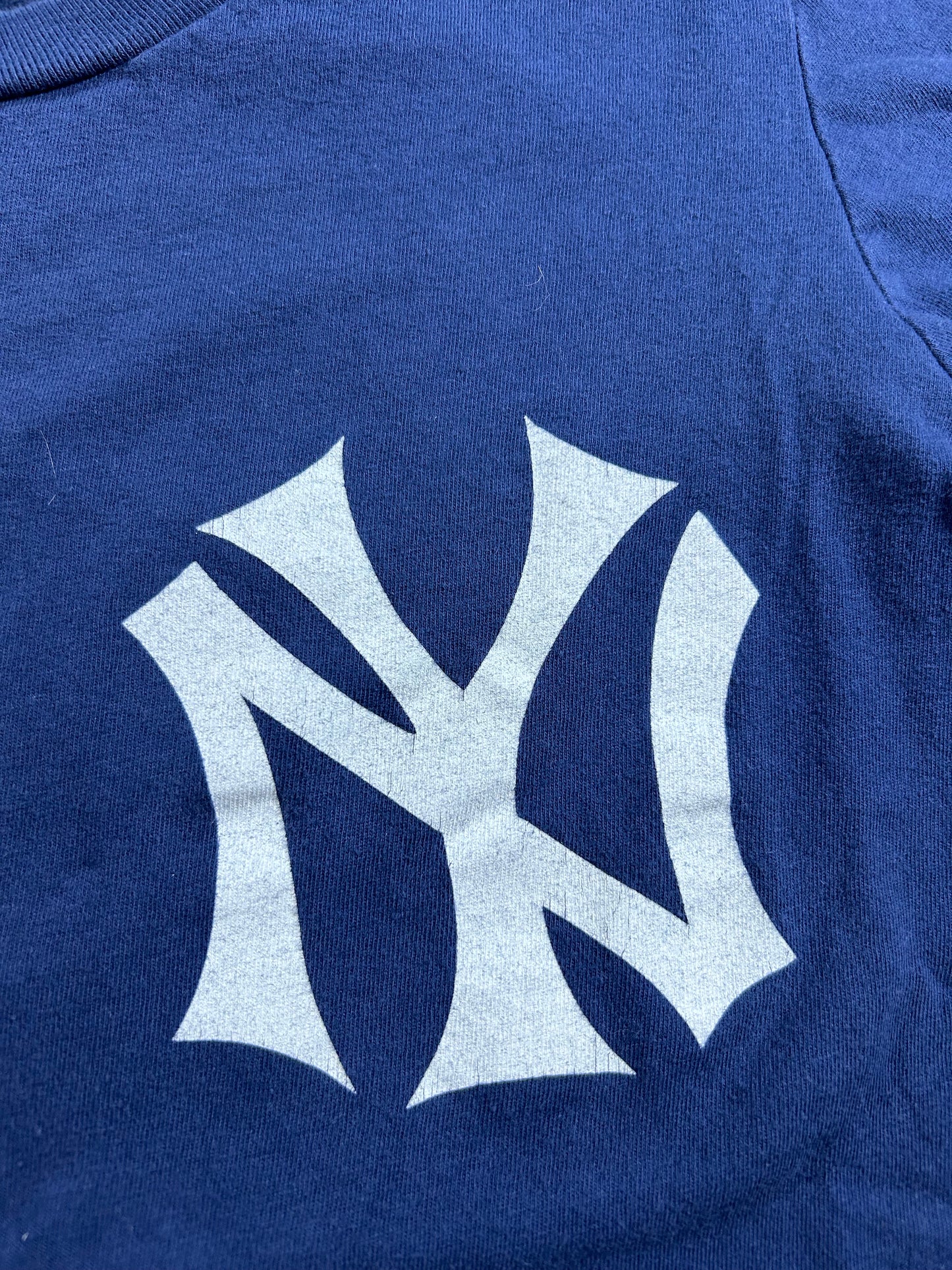 Nike Mickey Mantle #7 New York Yankees T-Shirt Blue Yanks Kids Small 14.5x20 Inches