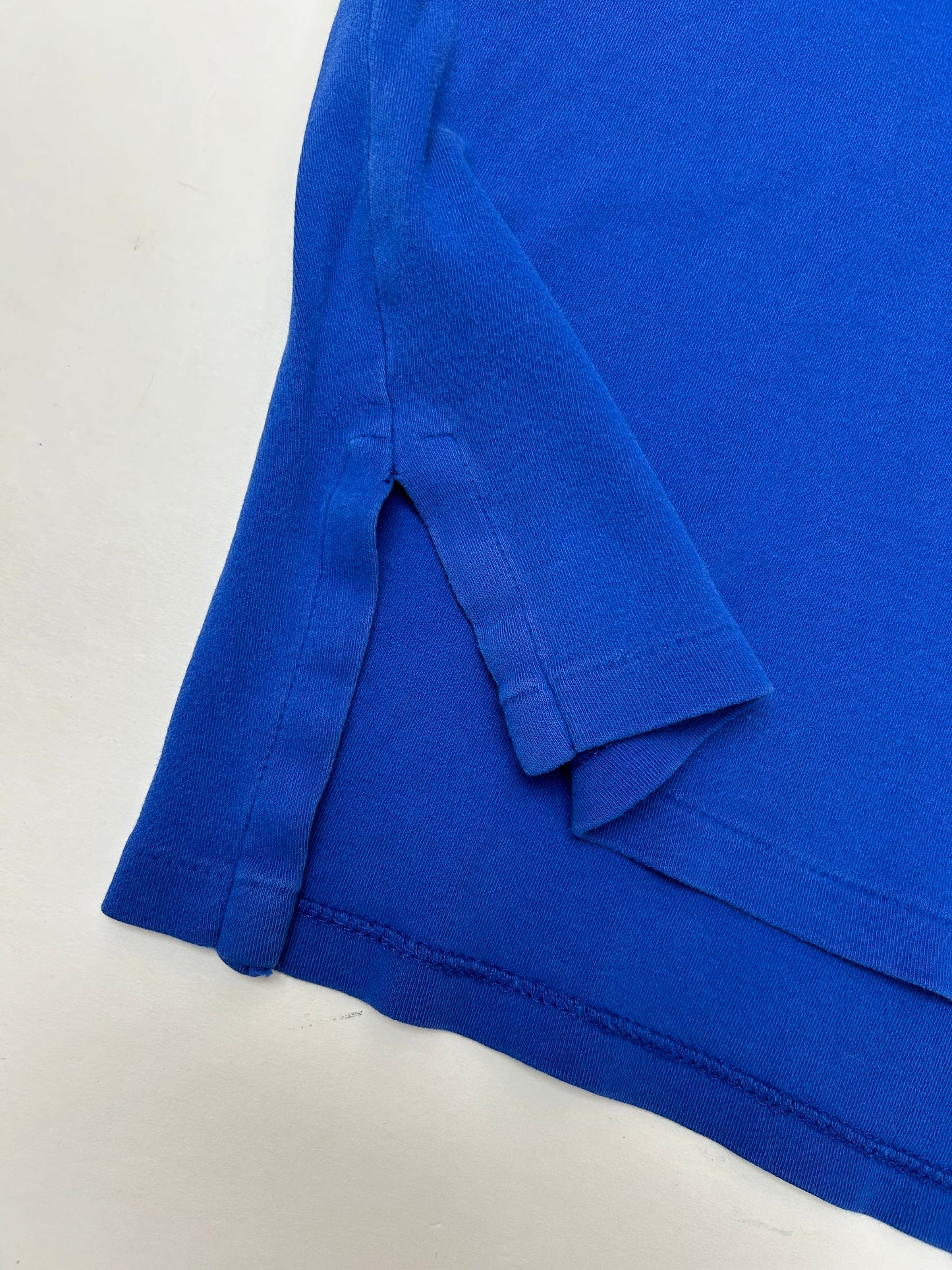 Vintage Polo Ralph Lauren Horse Chest Embroidered Polo Shirt Large 24.5x28.25/30.25 Inches Made In USA Royal Blue