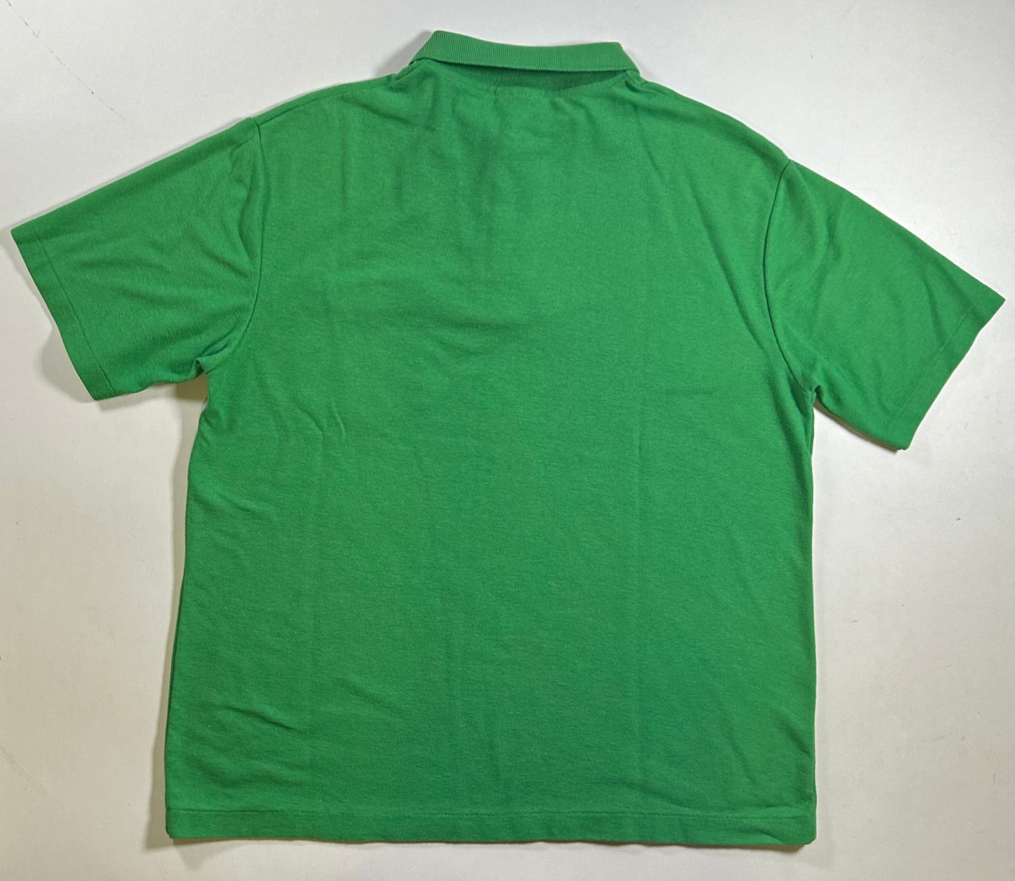 Vintage Velva Sheen Mickey Mouse Embroidered Logo Polo Shirt USA Green 21.75x26.5 Inches