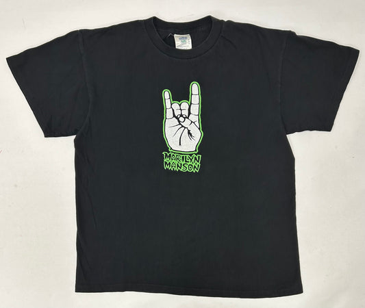 Vintage Marilyn Manson We Hate Love We Love Hate Music Tee 1995 Winterland Large 21.75x27 Inches