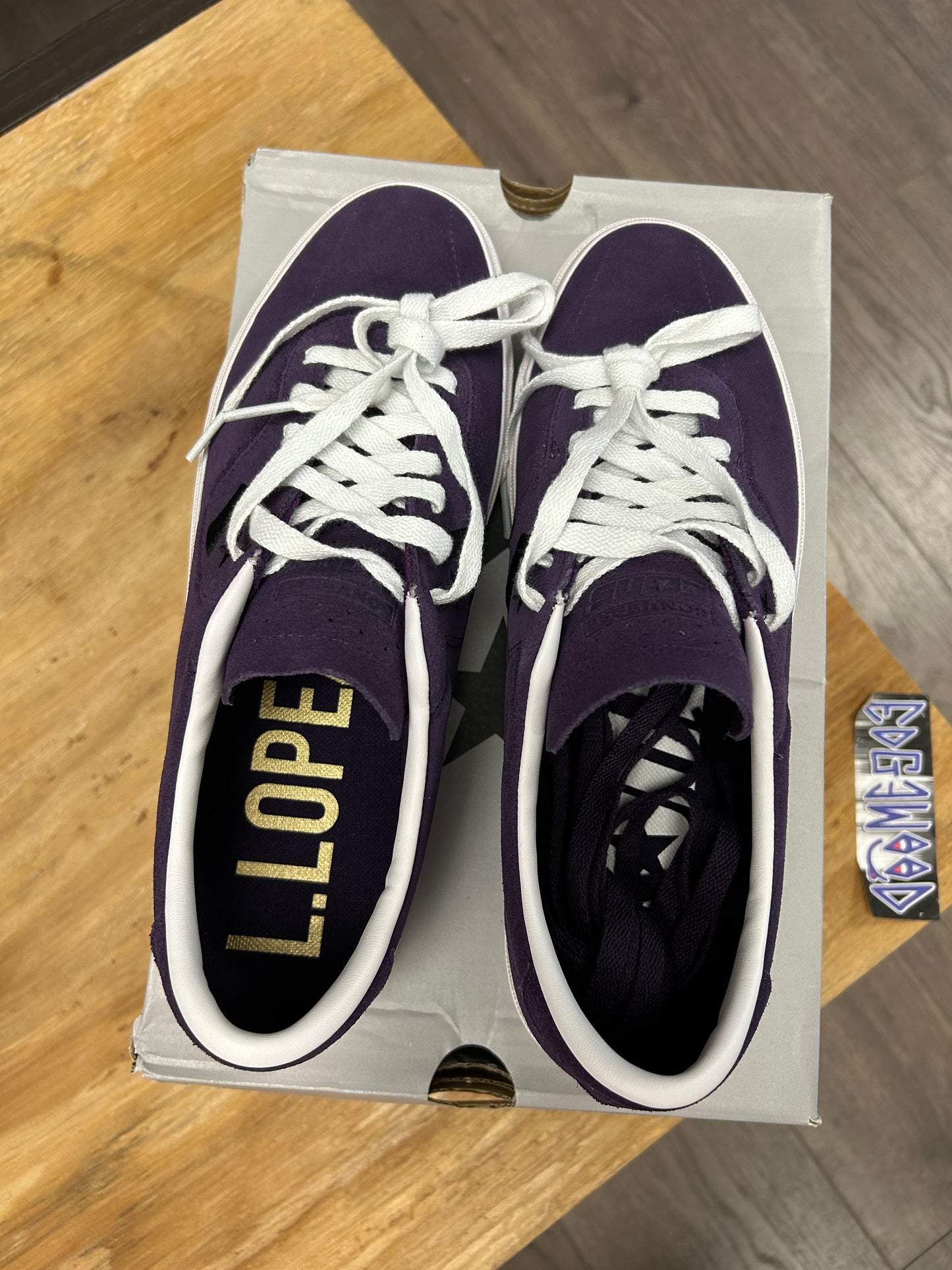 Converse Louie Lopez Pro Purple Mens Size 9.5 New With Mismatch Box Skateboard